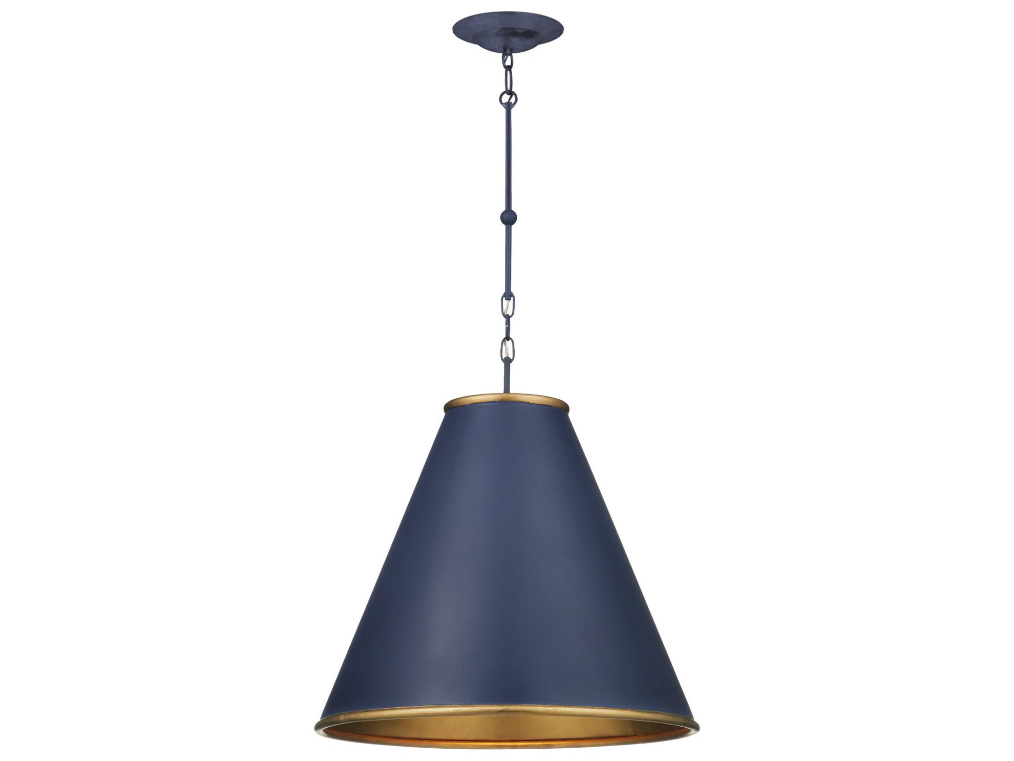 Currey & Company Pierrepont 1-Light Blue Pendant