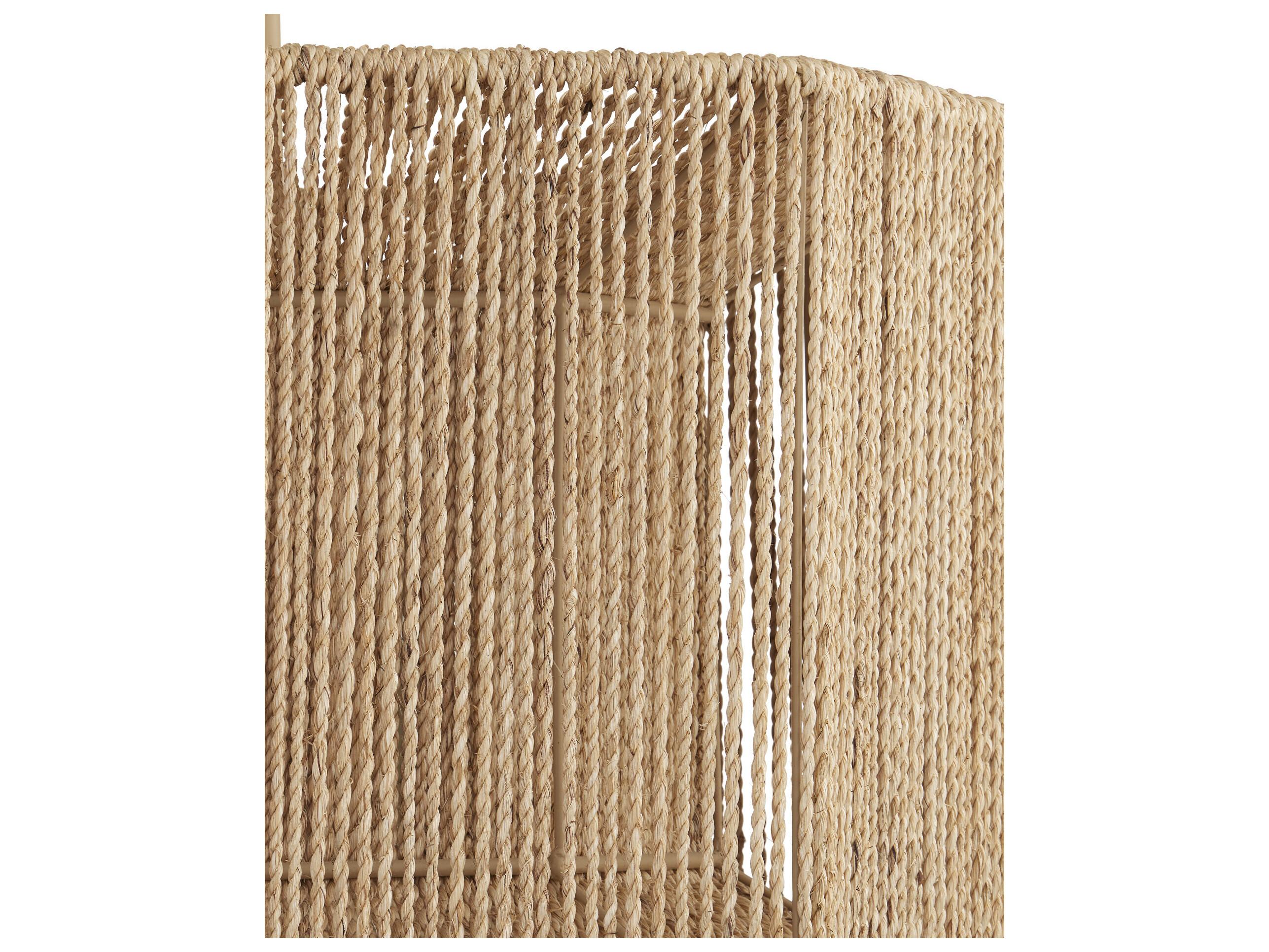 Currey & Company Mereworth 4-Light Beige Natural Brown Geometric Chandelier