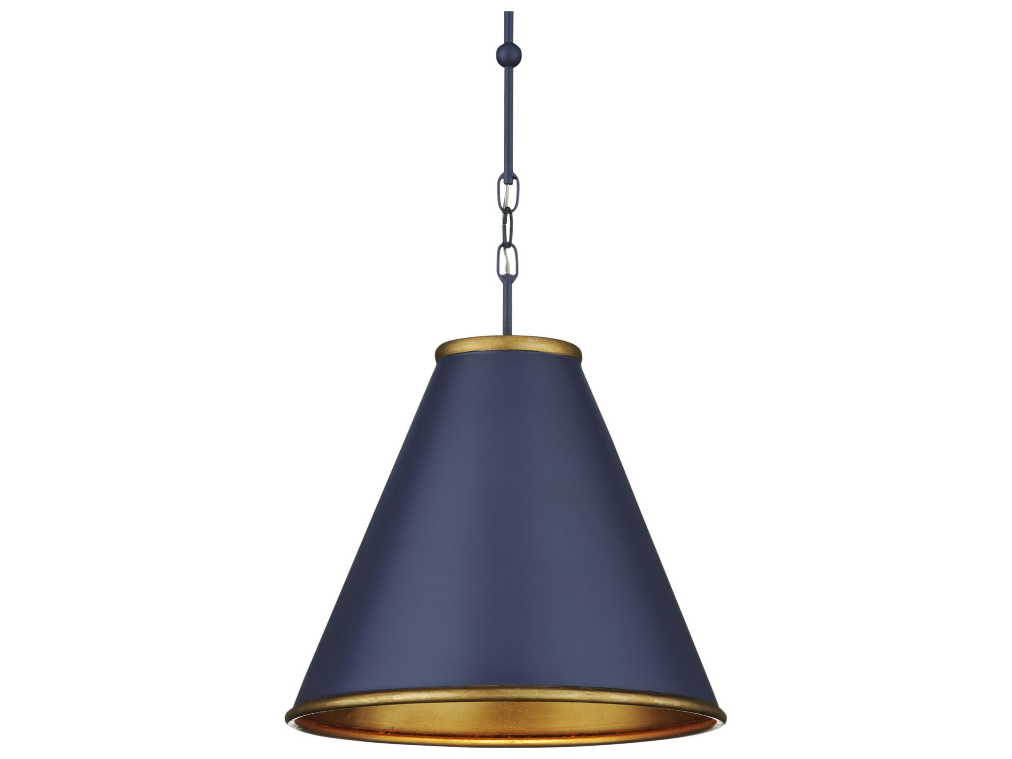 Currey & Company Pierrepont 1-Light Blue Pendant