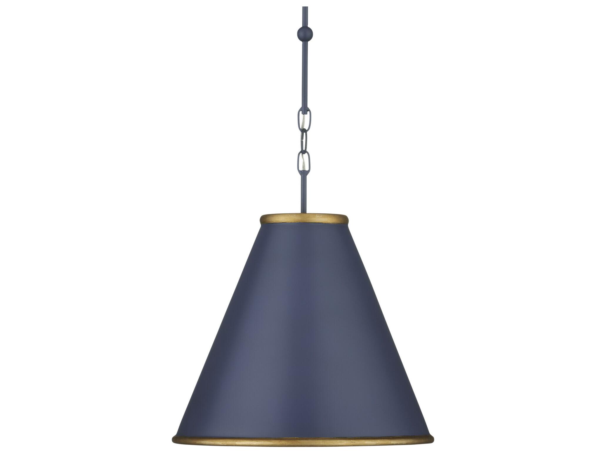Currey & Company Pierrepont 1-Light Blue Pendant