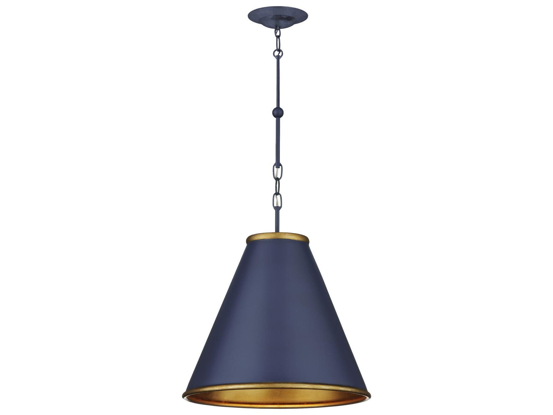 Currey & Company Pierrepont 1-Light Blue Pendant