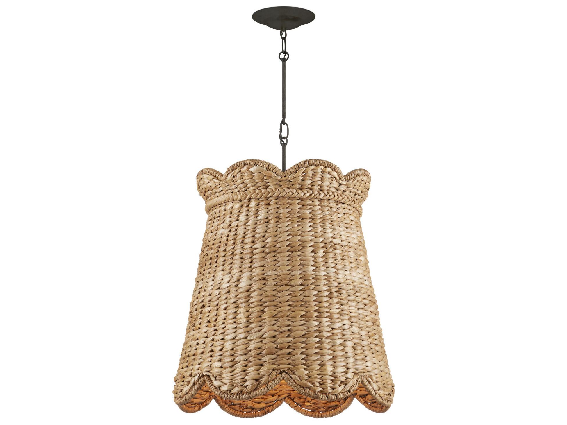 Currey & Company Annabelle 1-Light Natural Brown Geometric Pendant