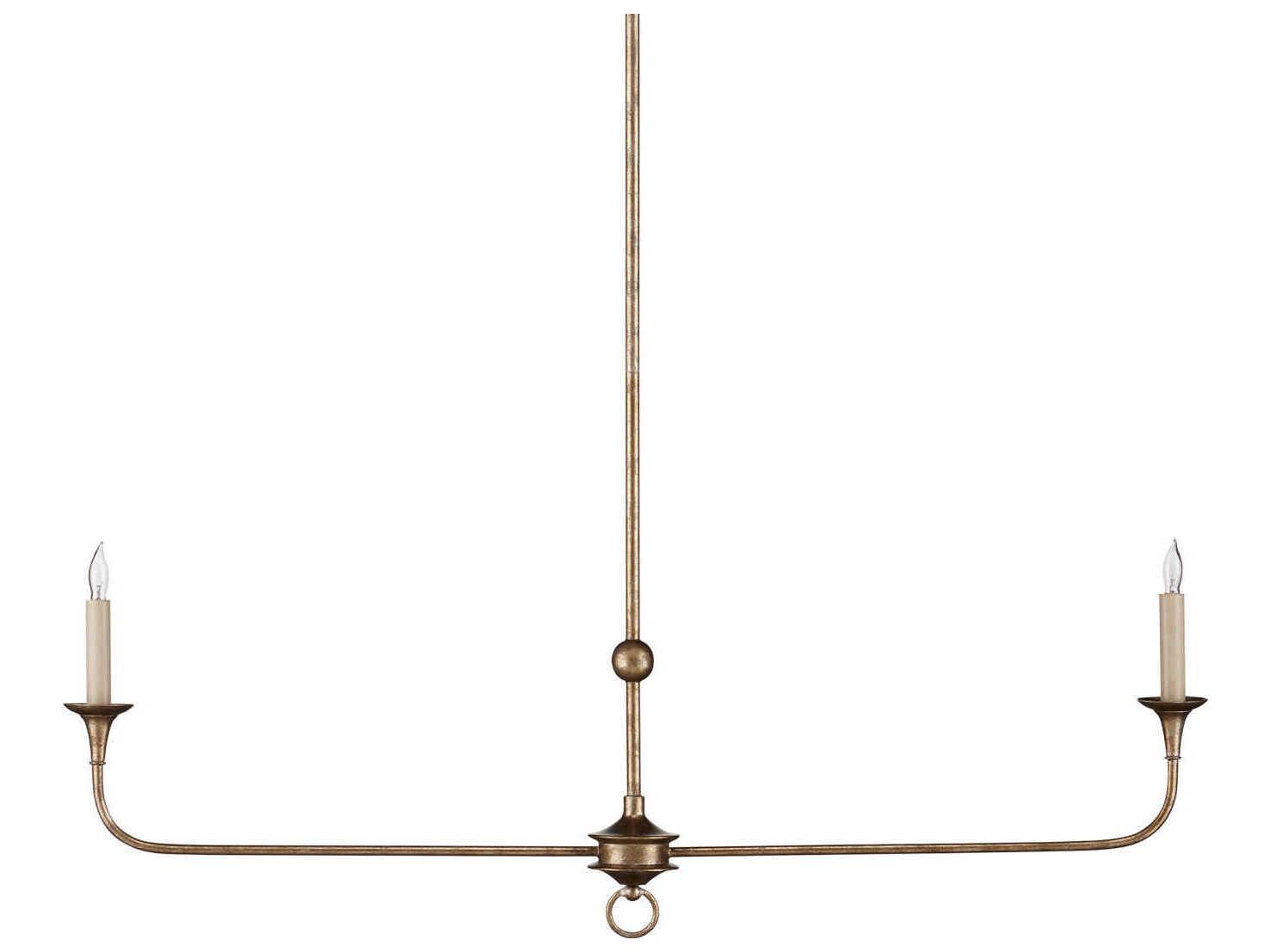 Currey & Company Nottaway 2-Light Pyrite Bronze Island Pendant