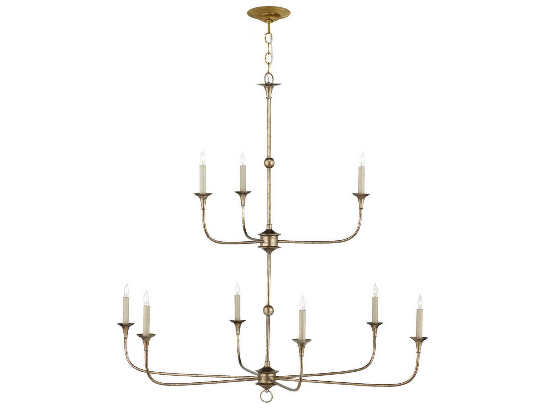 Currey & Company Nottaway 9-Light Pyrite Bronze Candelabra Tiered Chandelier