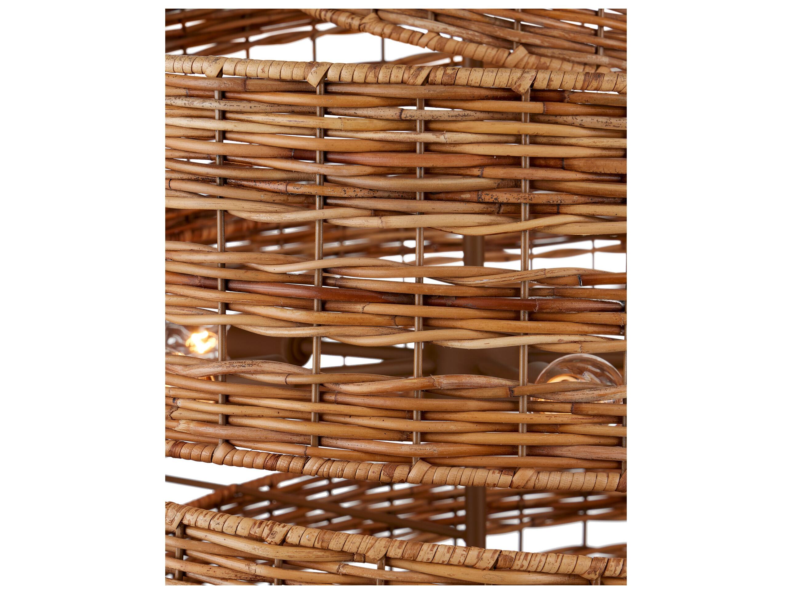 Currey & Company Saisei 5-Light Natural Khaki Brown Chandelier