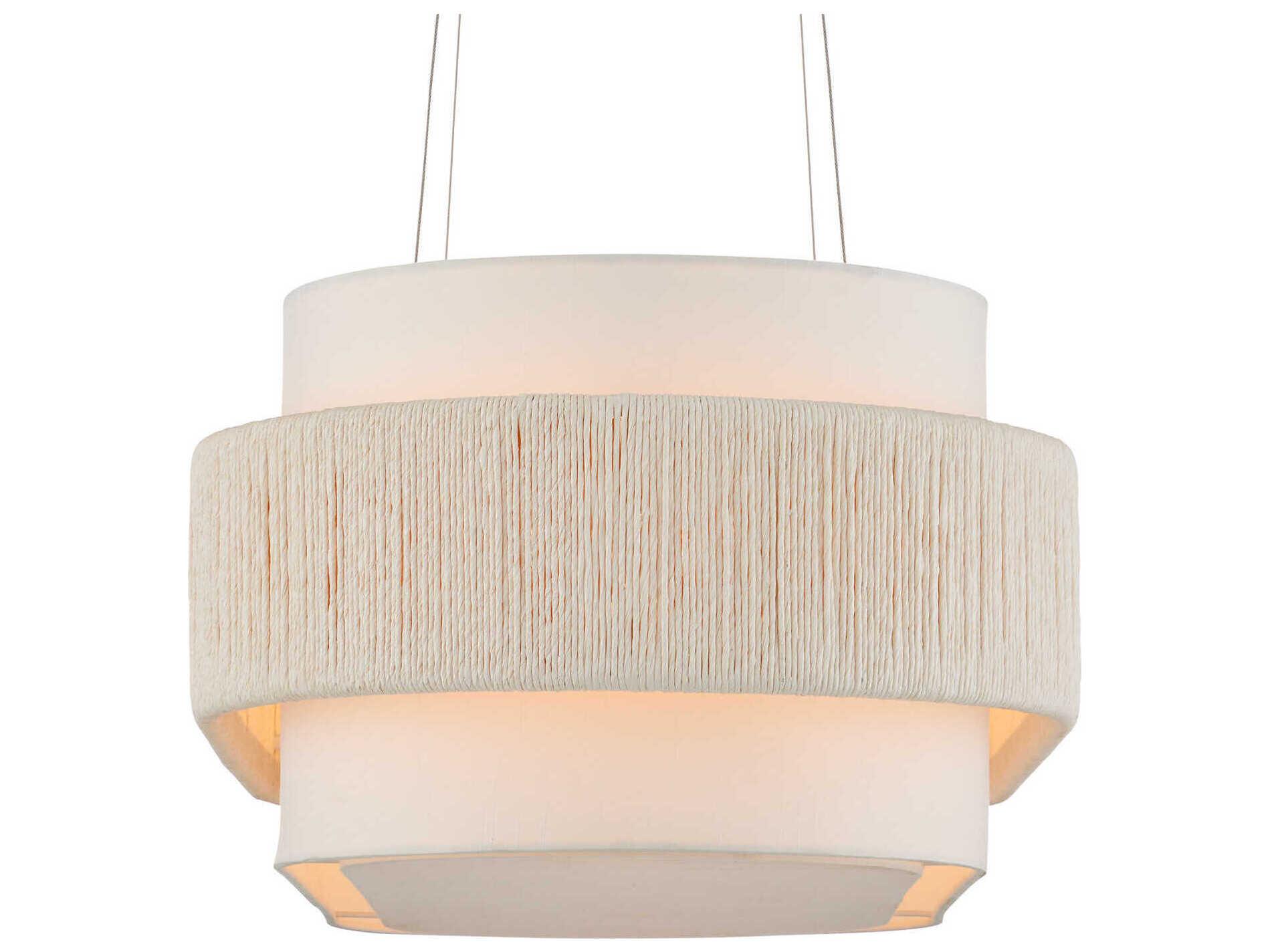 Currey & Company Monreale 5-Light White Sugar Island Pendant