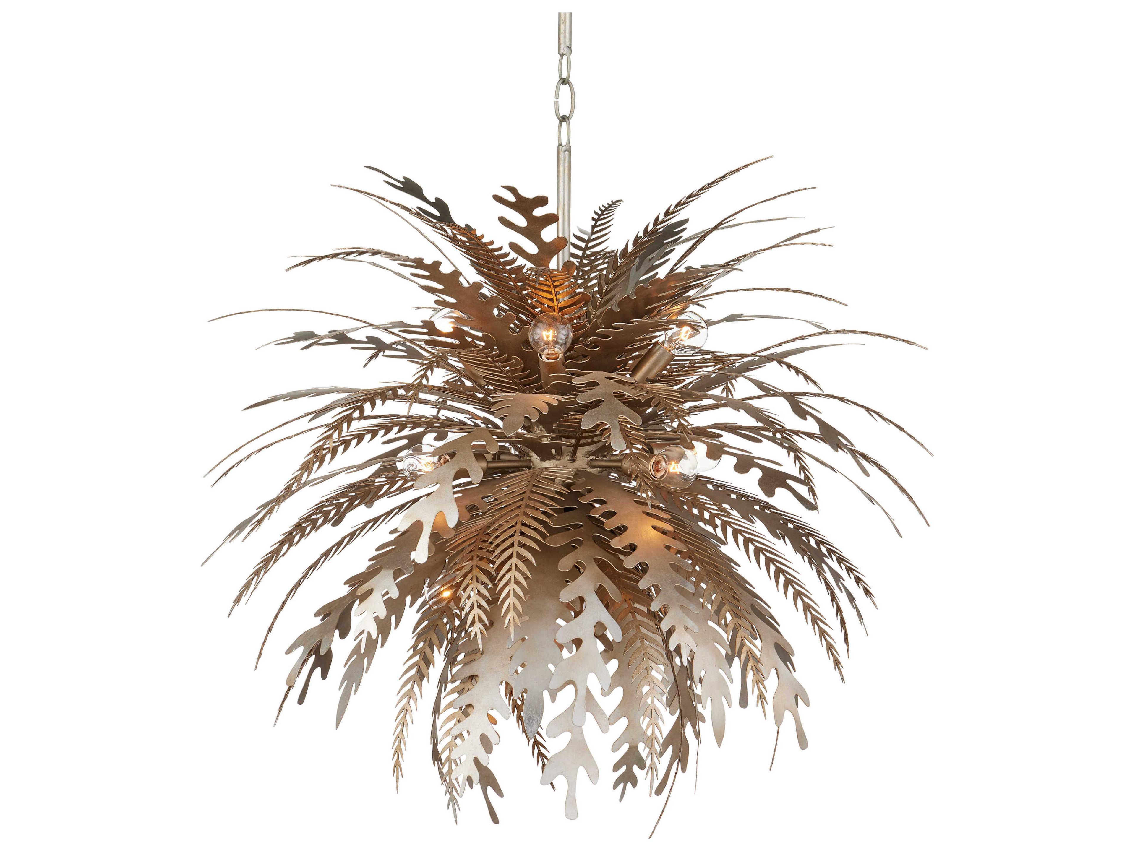 Currey & Company Abyssinia 12-Light Silver Chandelier
