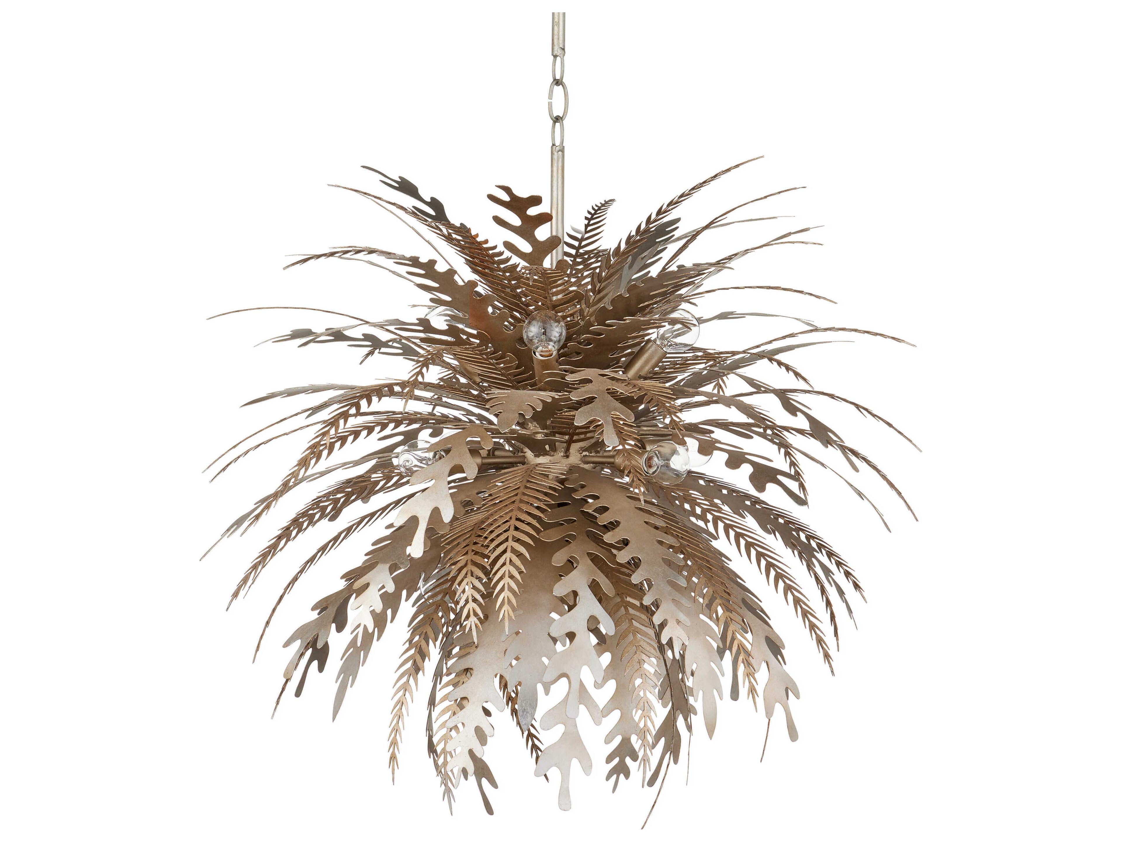 Currey & Company Abyssinia 12-Light Silver Chandelier