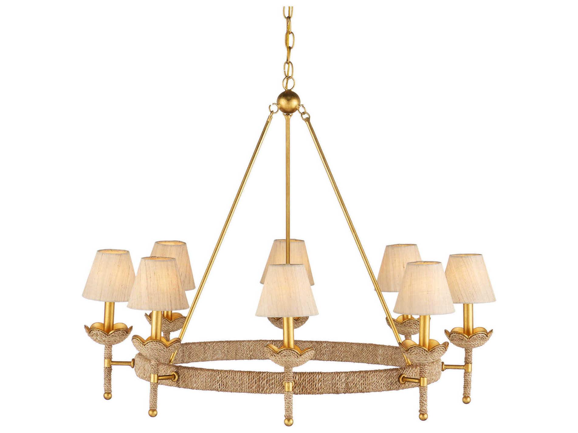 Currey & Company Vichy 8-Light Gold Chandelier