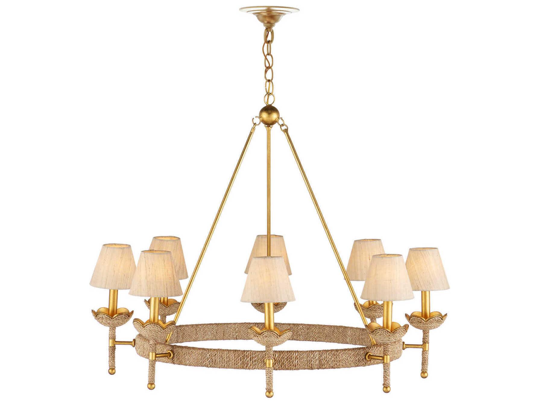 Currey & Company Vichy 8-Light Gold Chandelier