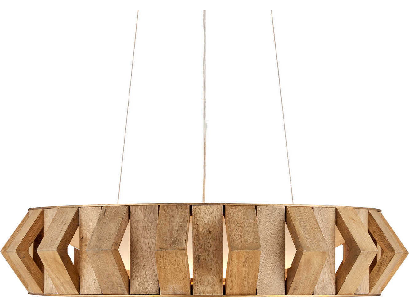 Currey & Company Plunge 1-Light Toffee Brass White Round Pendant