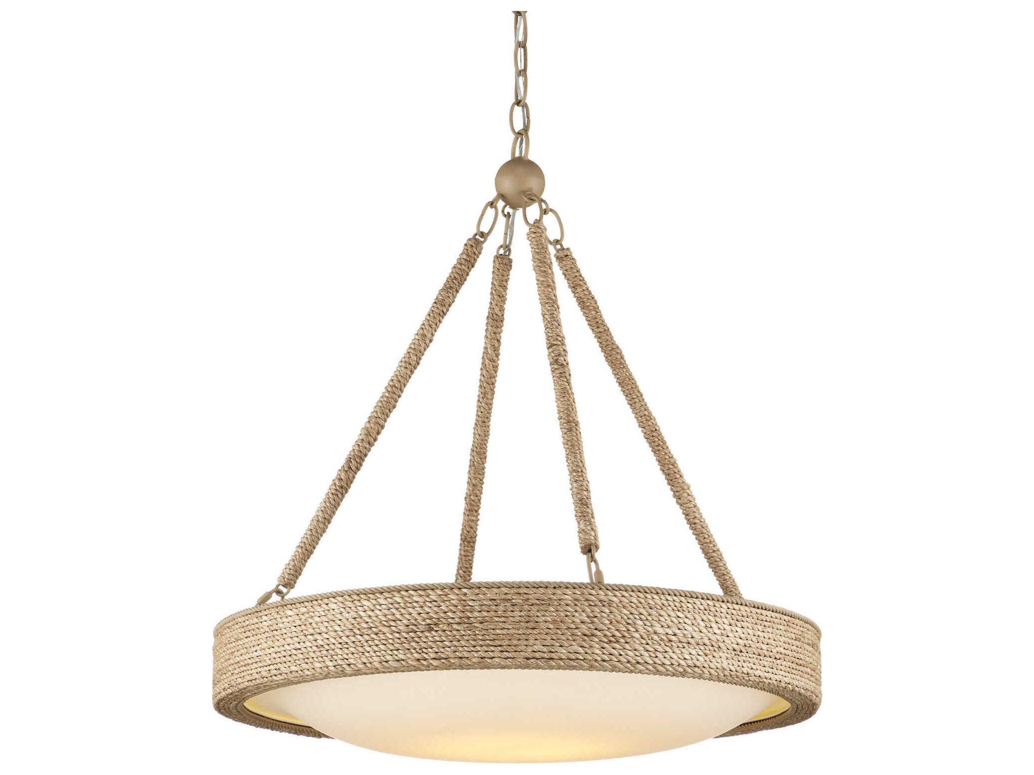 Currey & Company Hopscotch 1-Light Wood Pendant