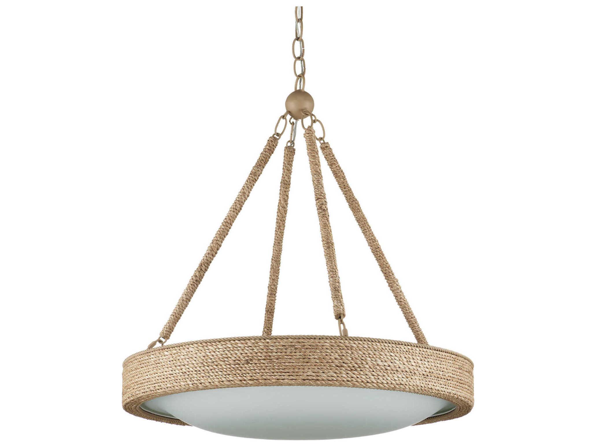 Currey & Company Hopscotch 1-Light Wood Pendant