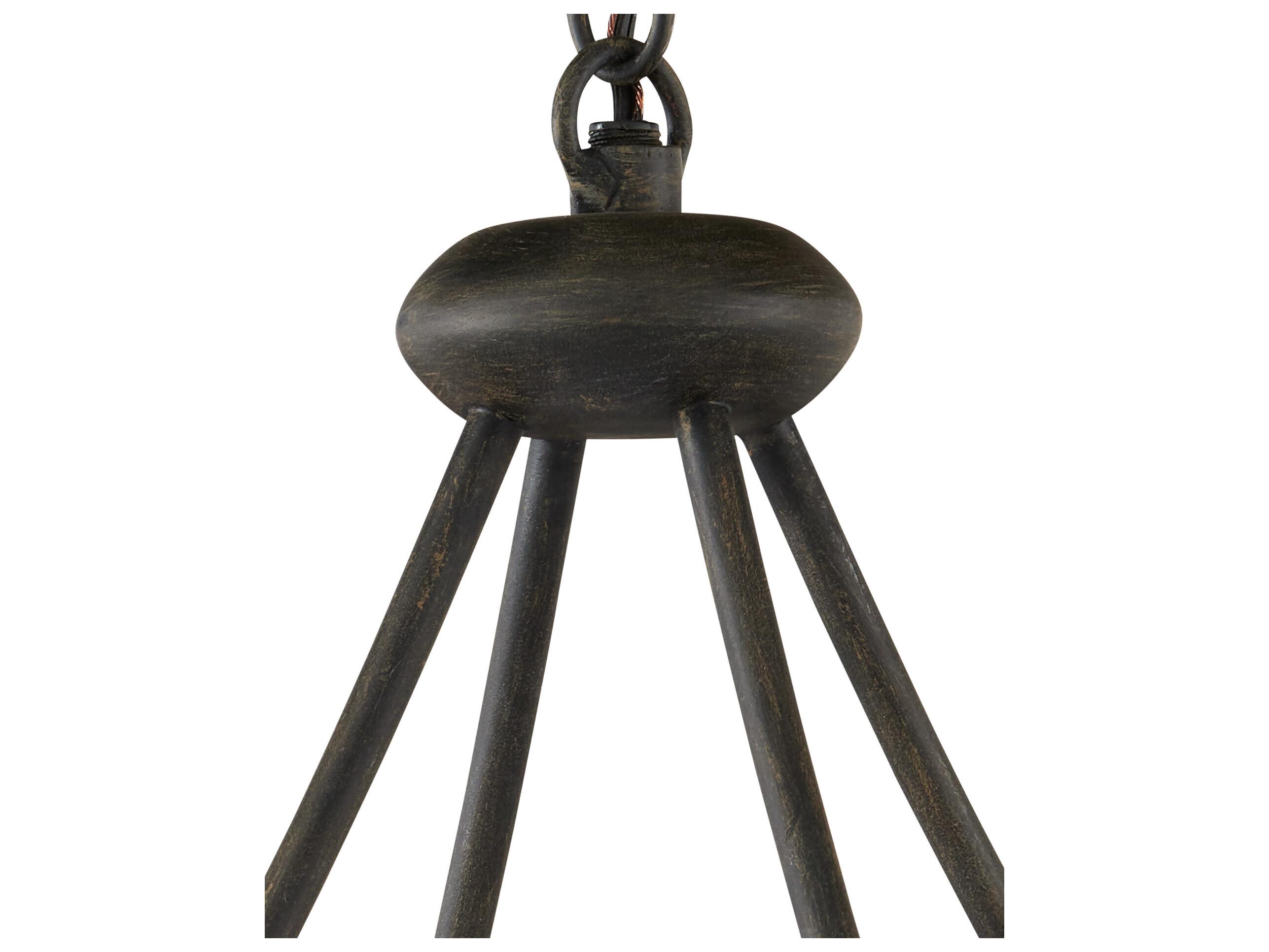 Currey & Company Circumstellar 8-Light Black Iron Clear Chandelier