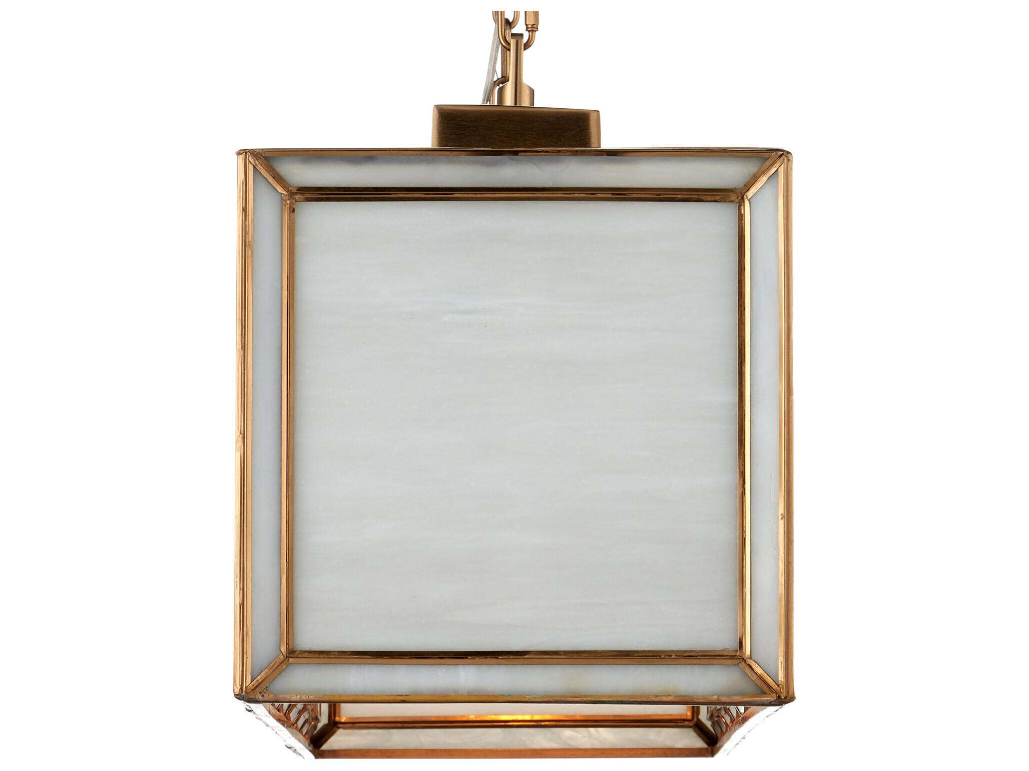 Currey & Company Daze 6-Light White Antique Brass Island Pendant