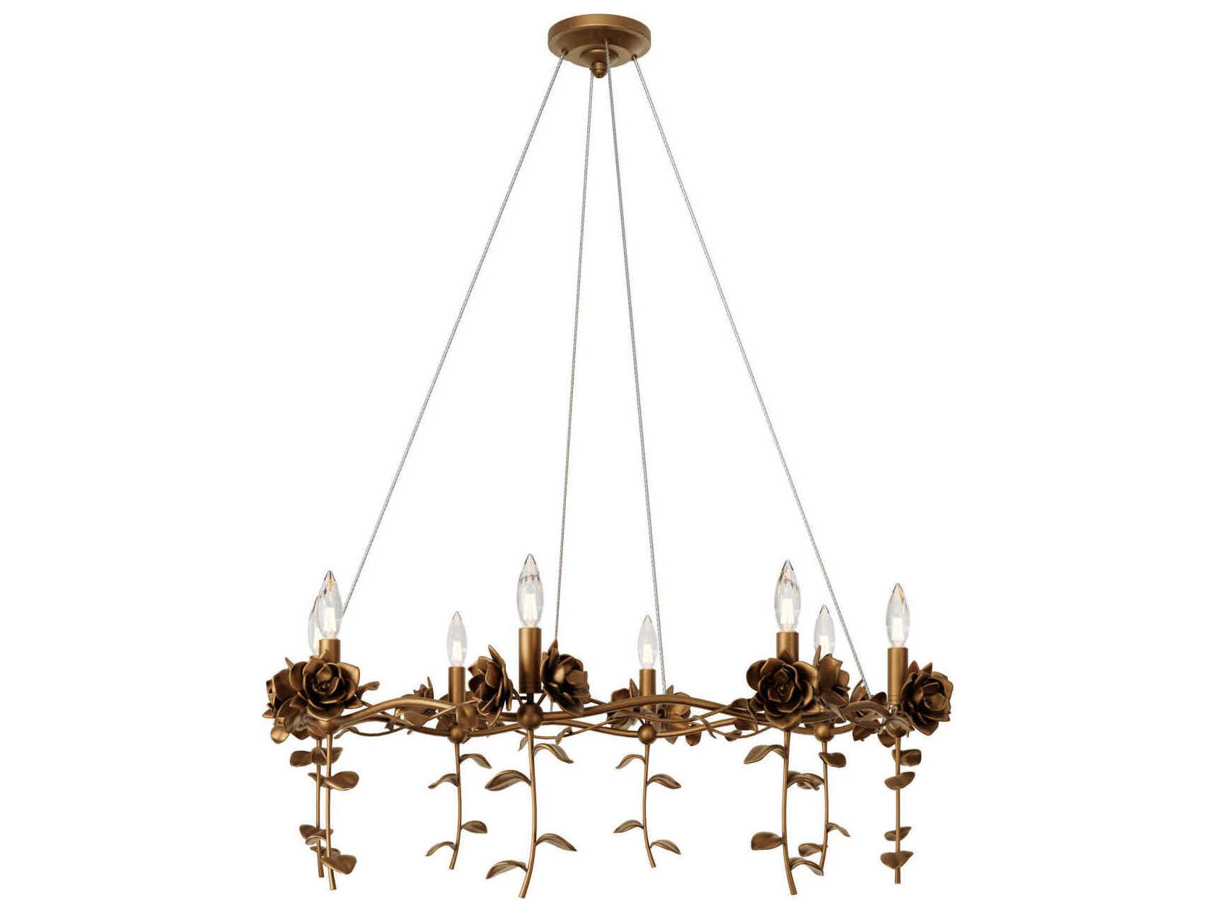 Currey & Company Rosabel 8-Light Antique Brass Chandelier
