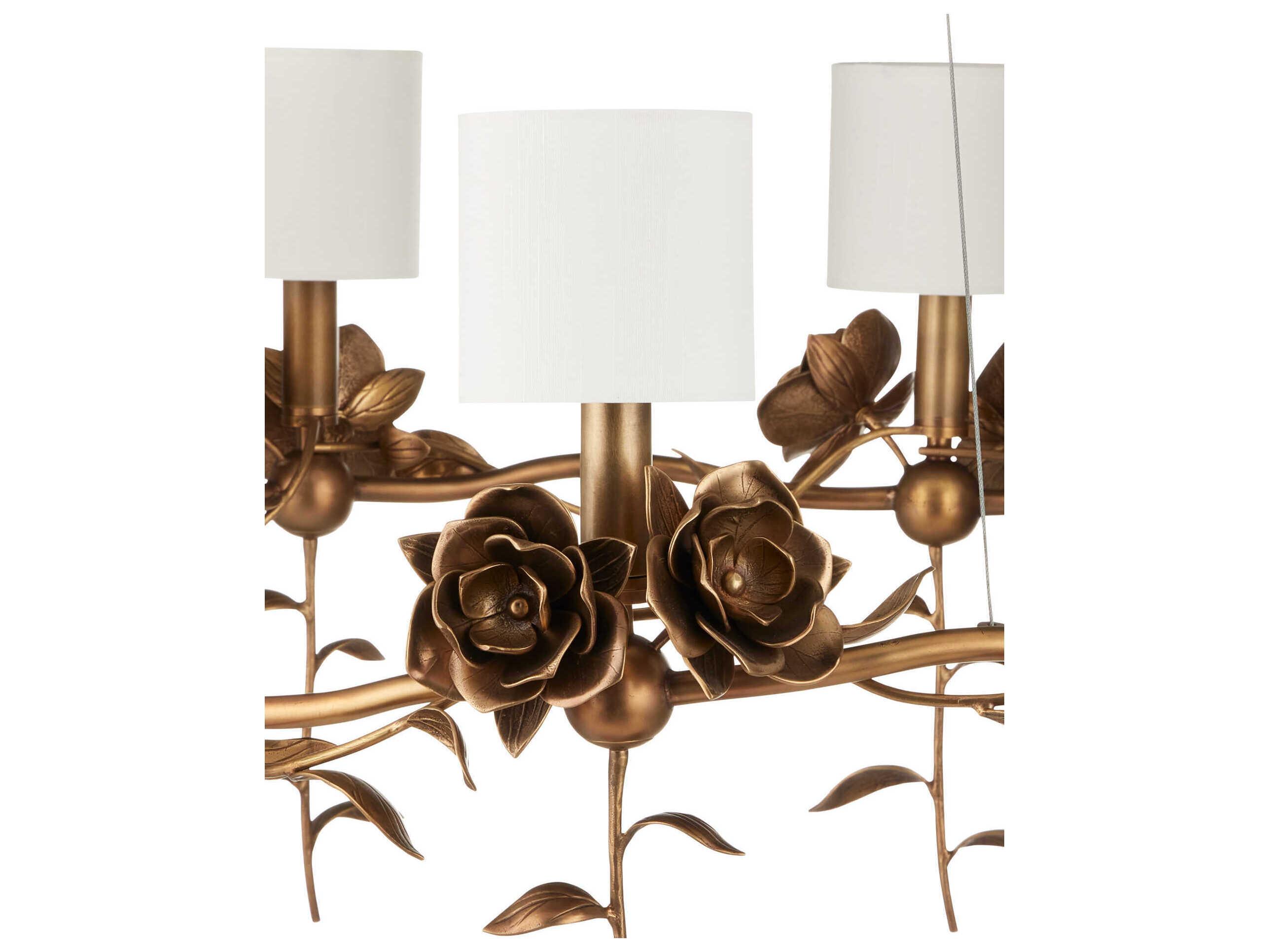 Currey & Company Rosabel 8-Light Antique Brass Chandelier