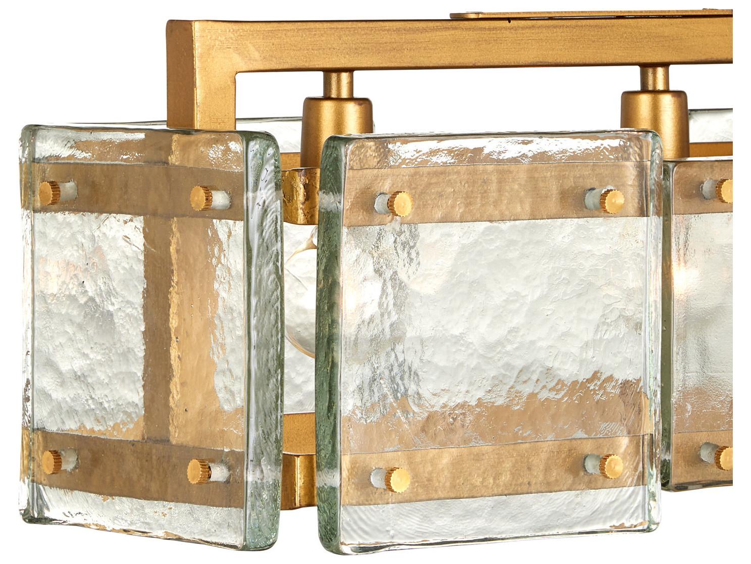 Currey & Company Countervail 6-Light Clear Antique Brass Island Pendant