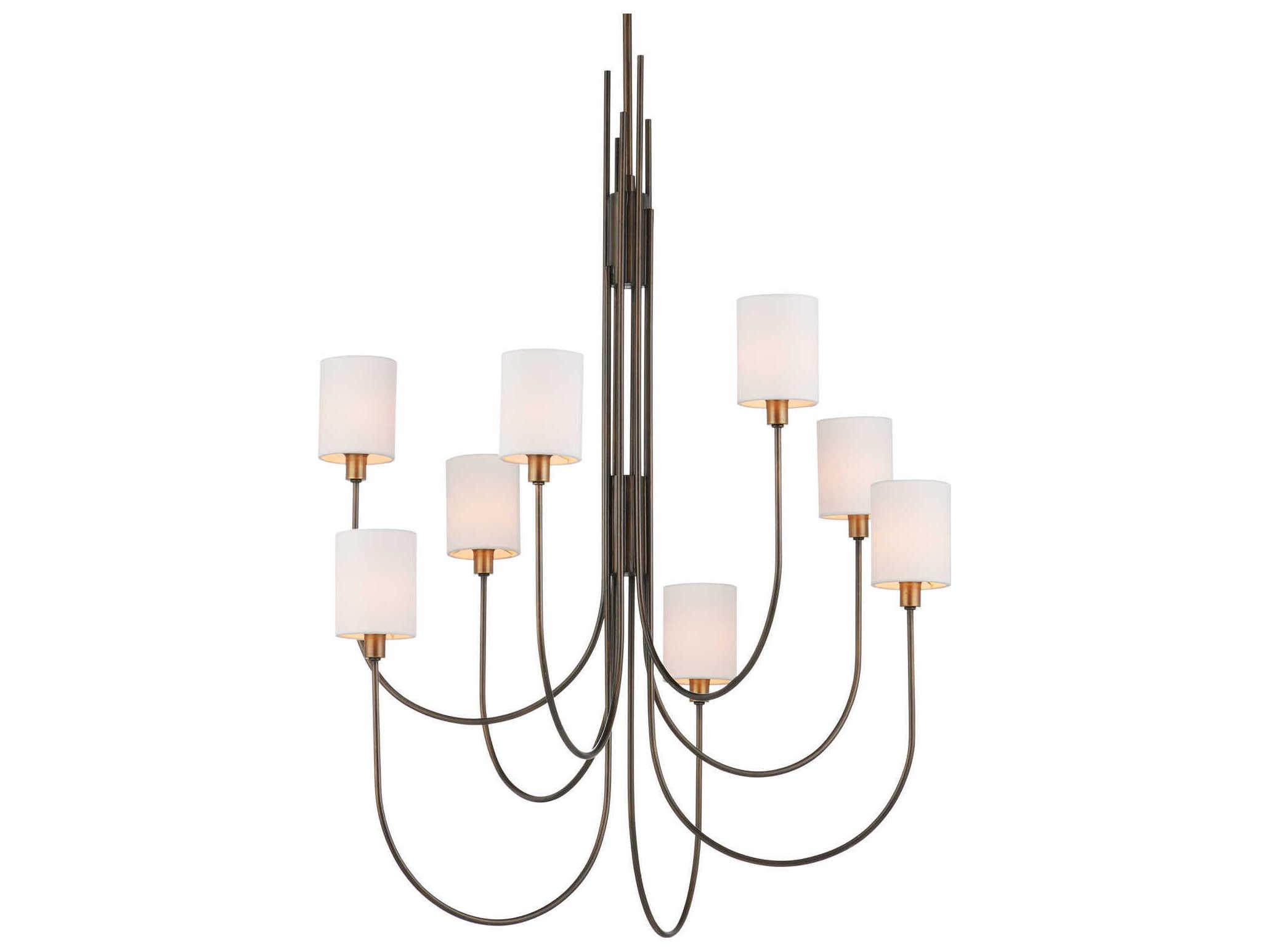 Currey & Company Archetype 8-Light Statuary Bronze Antique Brass Chandelier