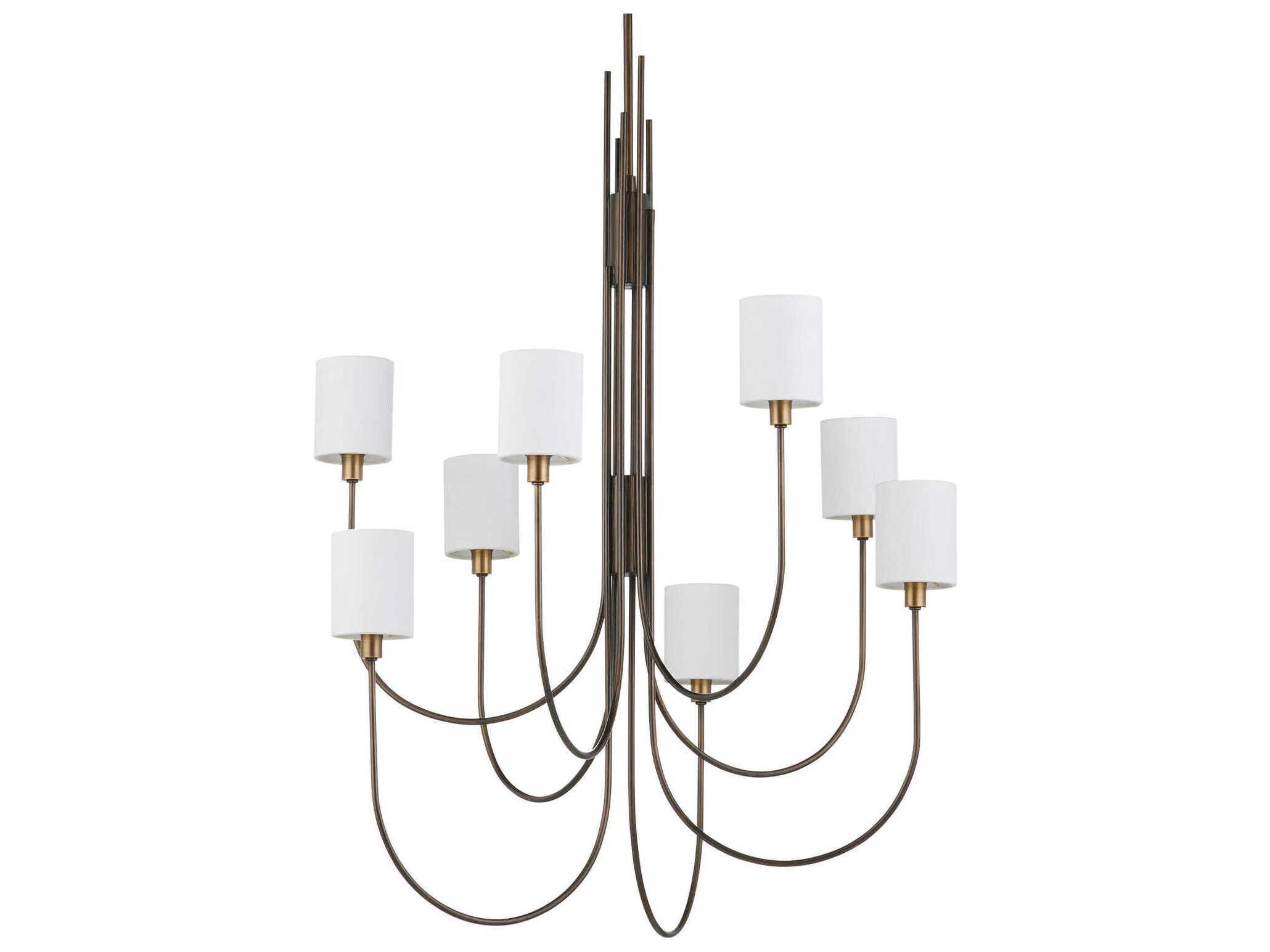 Currey & Company Archetype 8-Light Statuary Bronze Antique Brass Chandelier