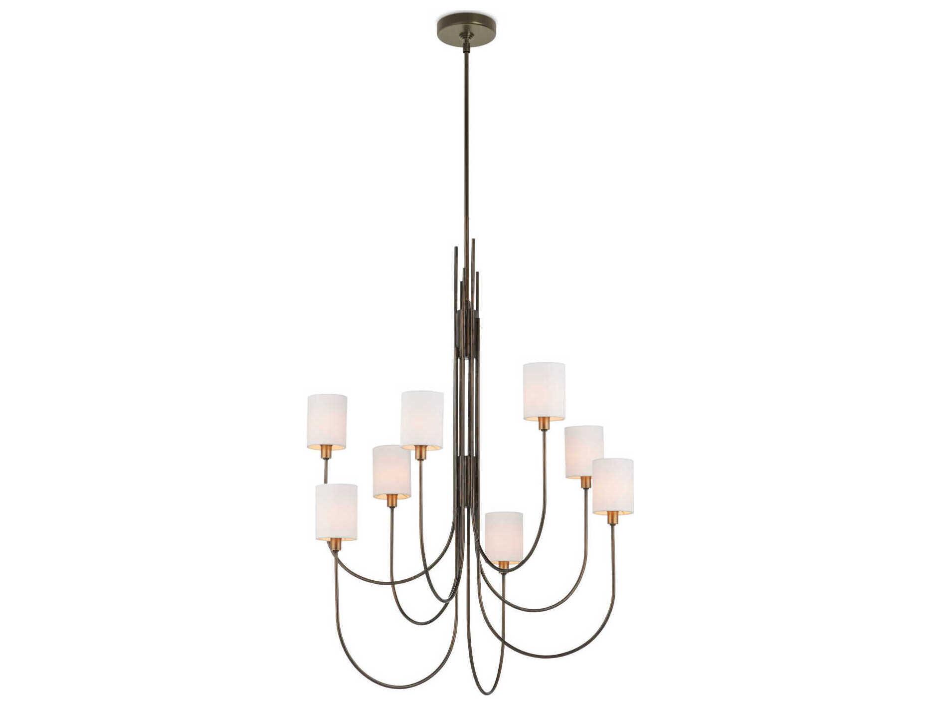 Currey & Company Archetype 8-Light Statuary Bronze Antique Brass Chandelier