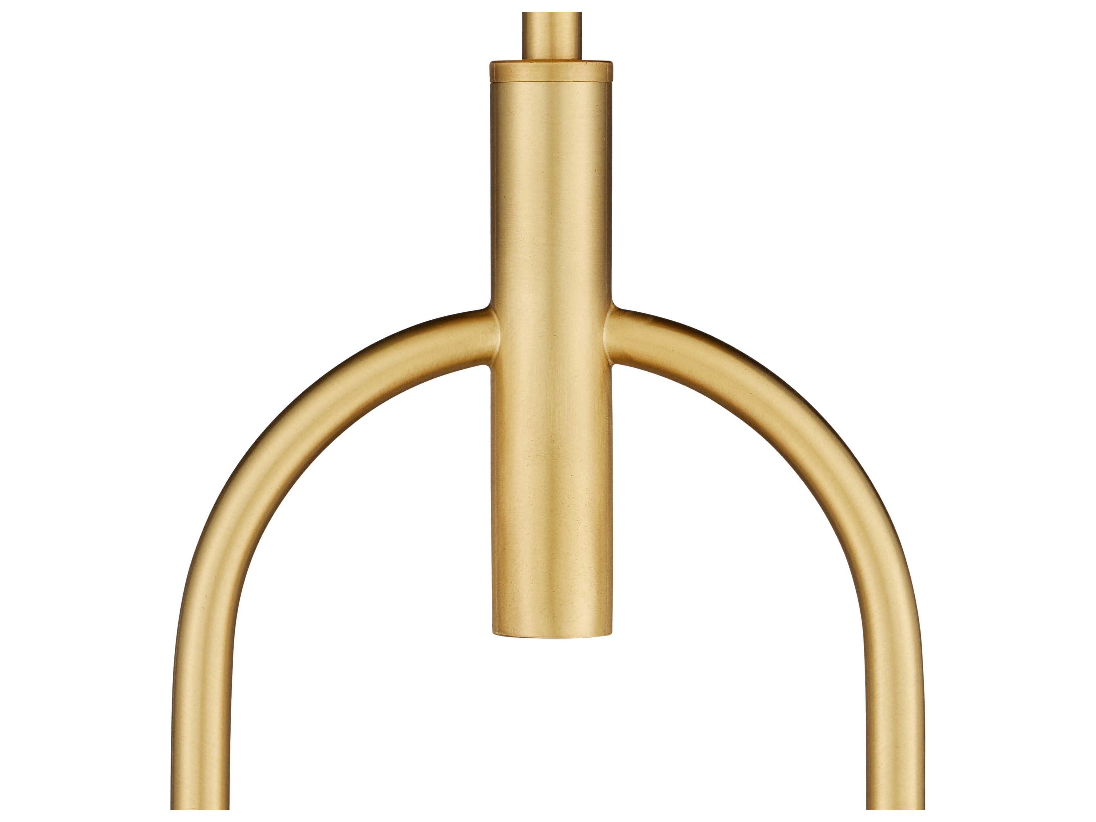 Currey & Company Creighton 1-Light Brass White Dome Semi Flush Mount