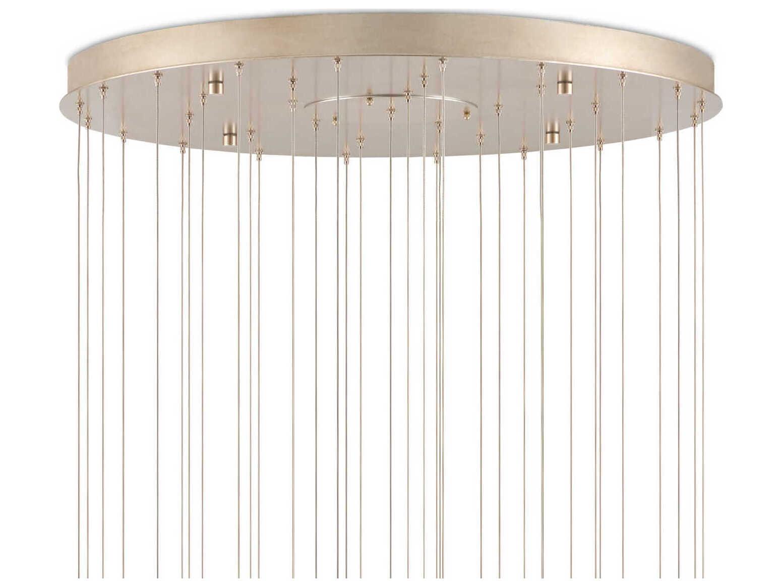 Currey & Company Virtu 36-Light Natural Silver Dome Pendant