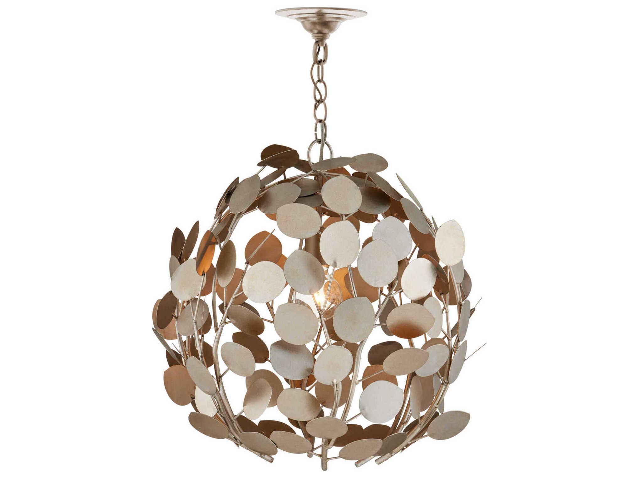 Currey & Company Lunaria 1-Light Silver Pendant