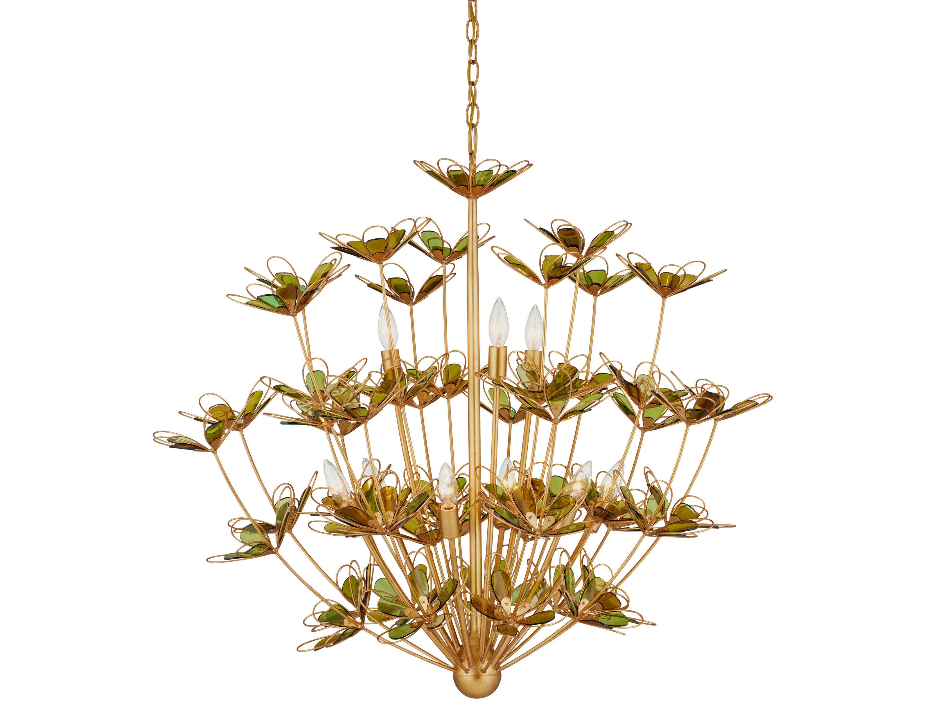 Currey & Company Midsummer 9-Light Gold Chandelier