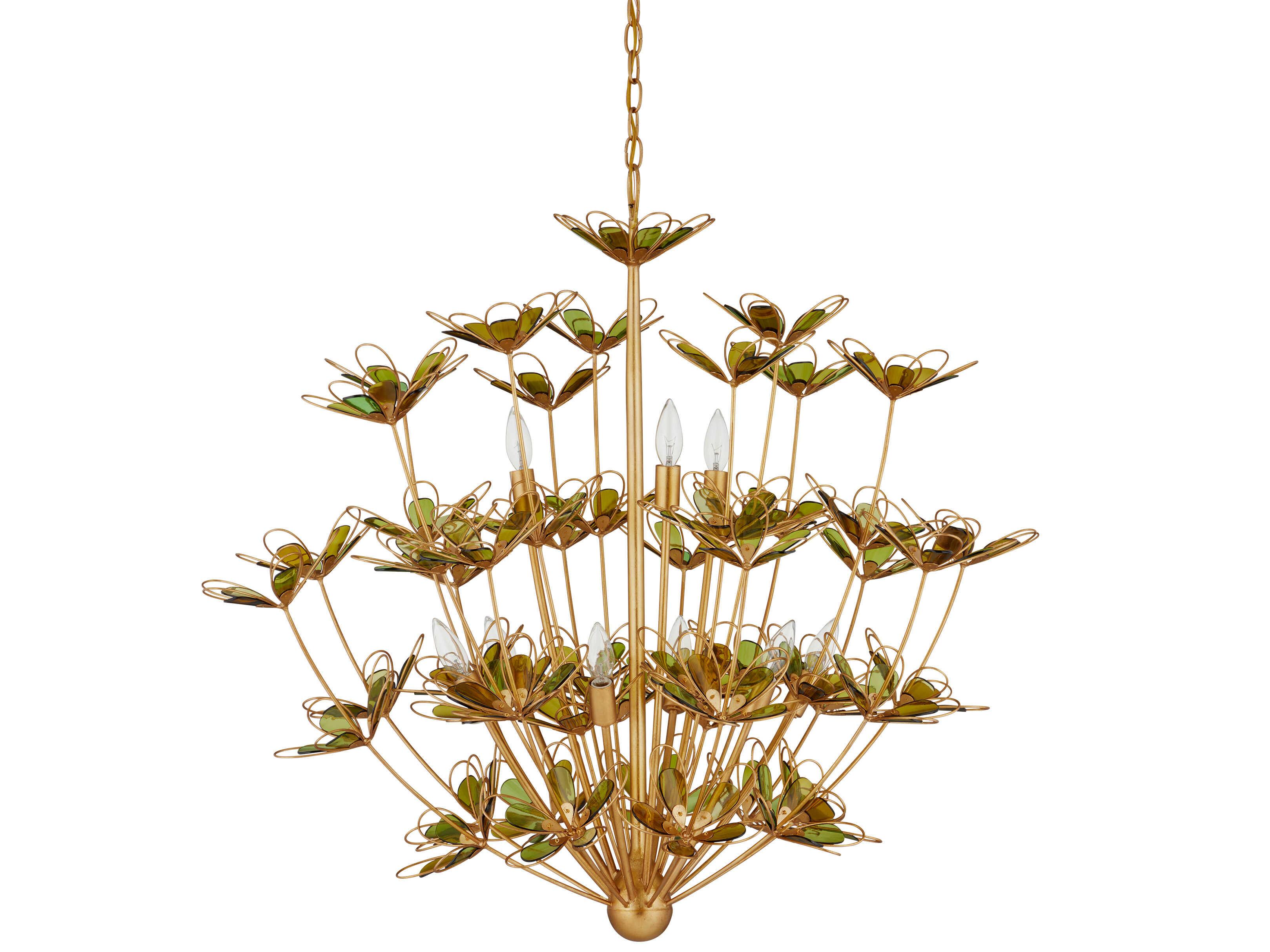 Currey & Company Midsummer 9-Light Gold Chandelier