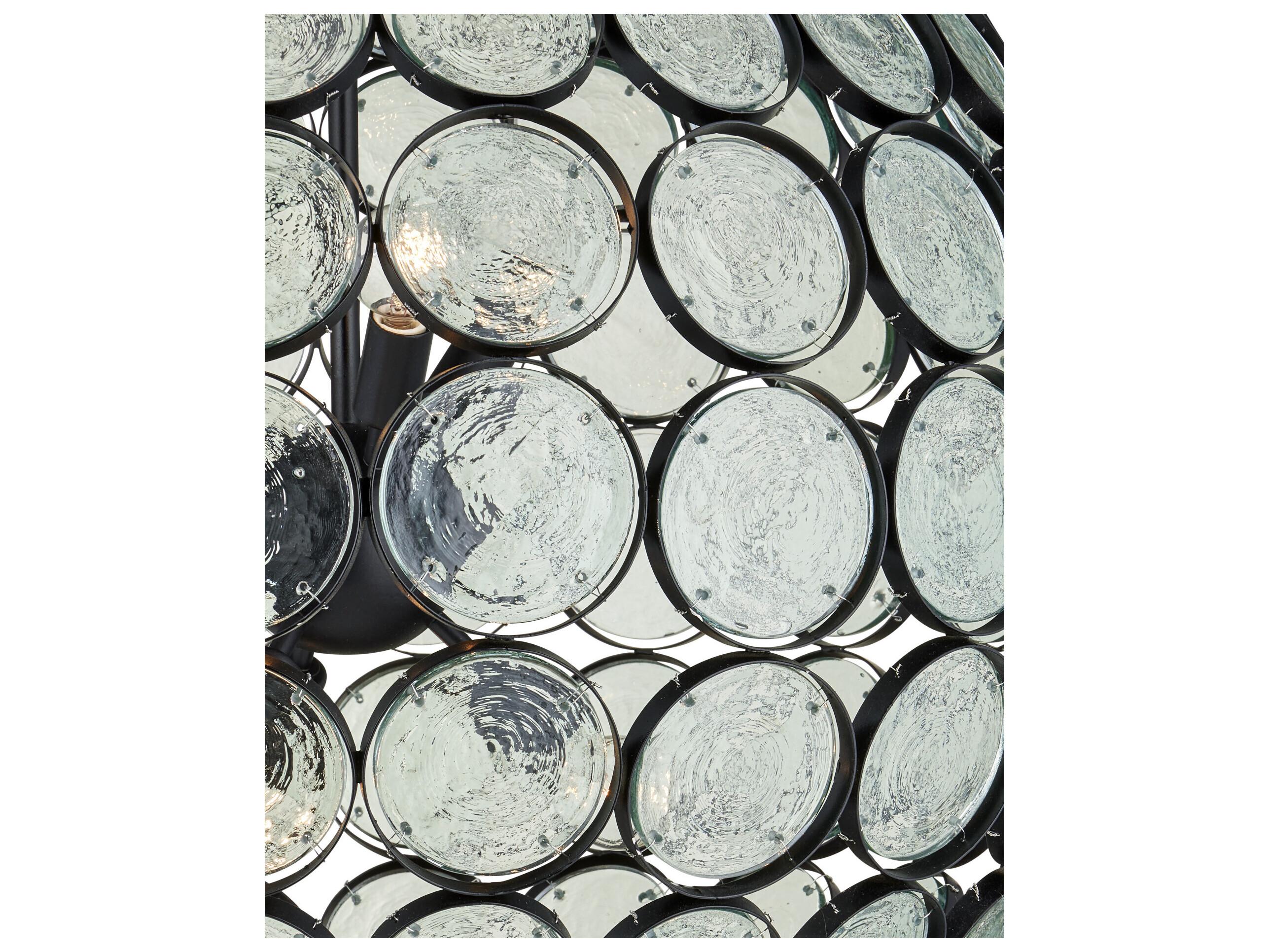 Currey & Company Etude 6-Light Satin Black Globe Pendant