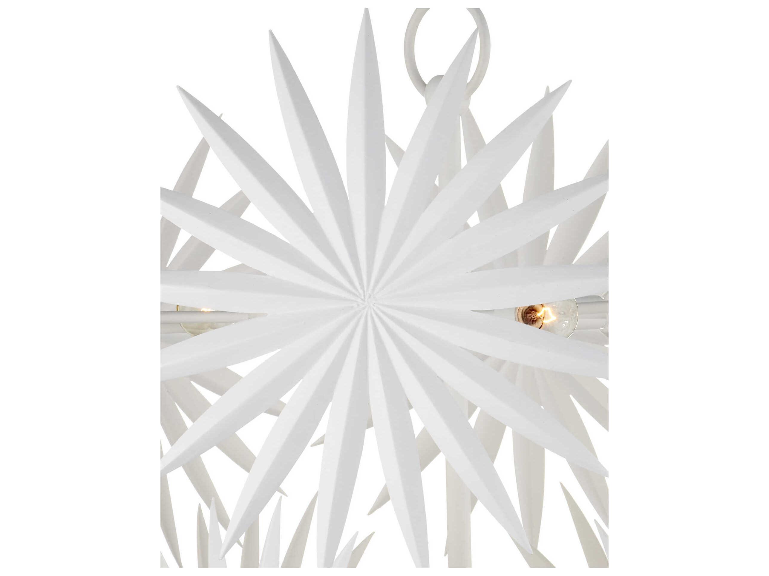 Currey & Company Bismarkia 10-Light Gesso White Tiered Chandelier