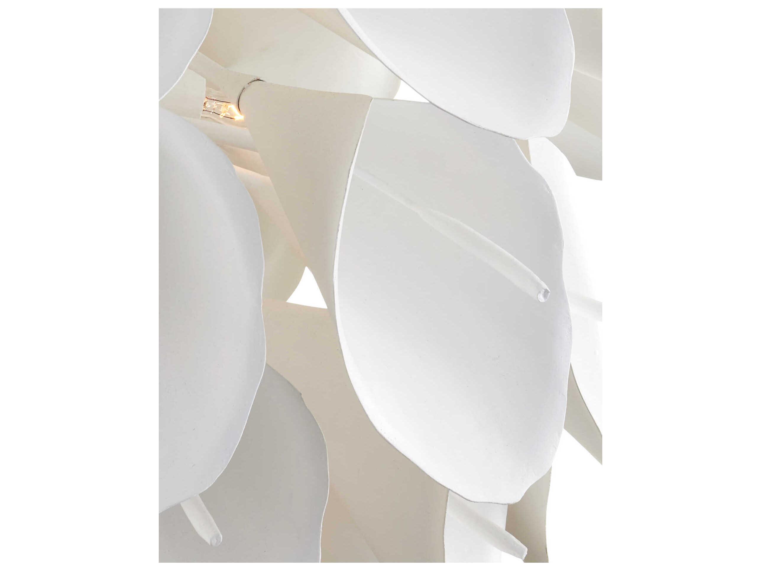 Currey & Company Diego 9-Light Gesso White Chandelier