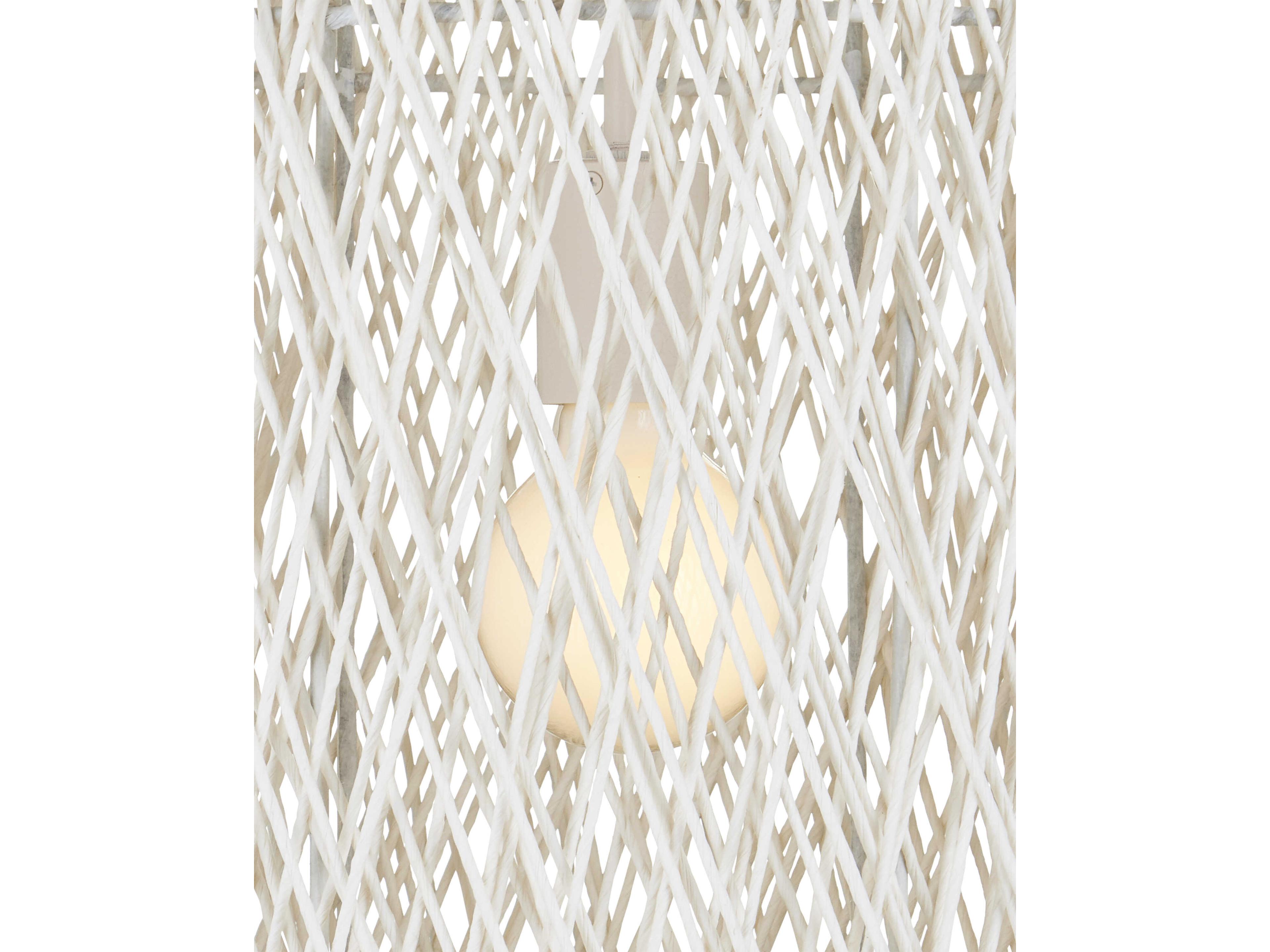 Currey & Company Cocoon 1-Light Cream Vanilla White Cylinder Globe Pendant