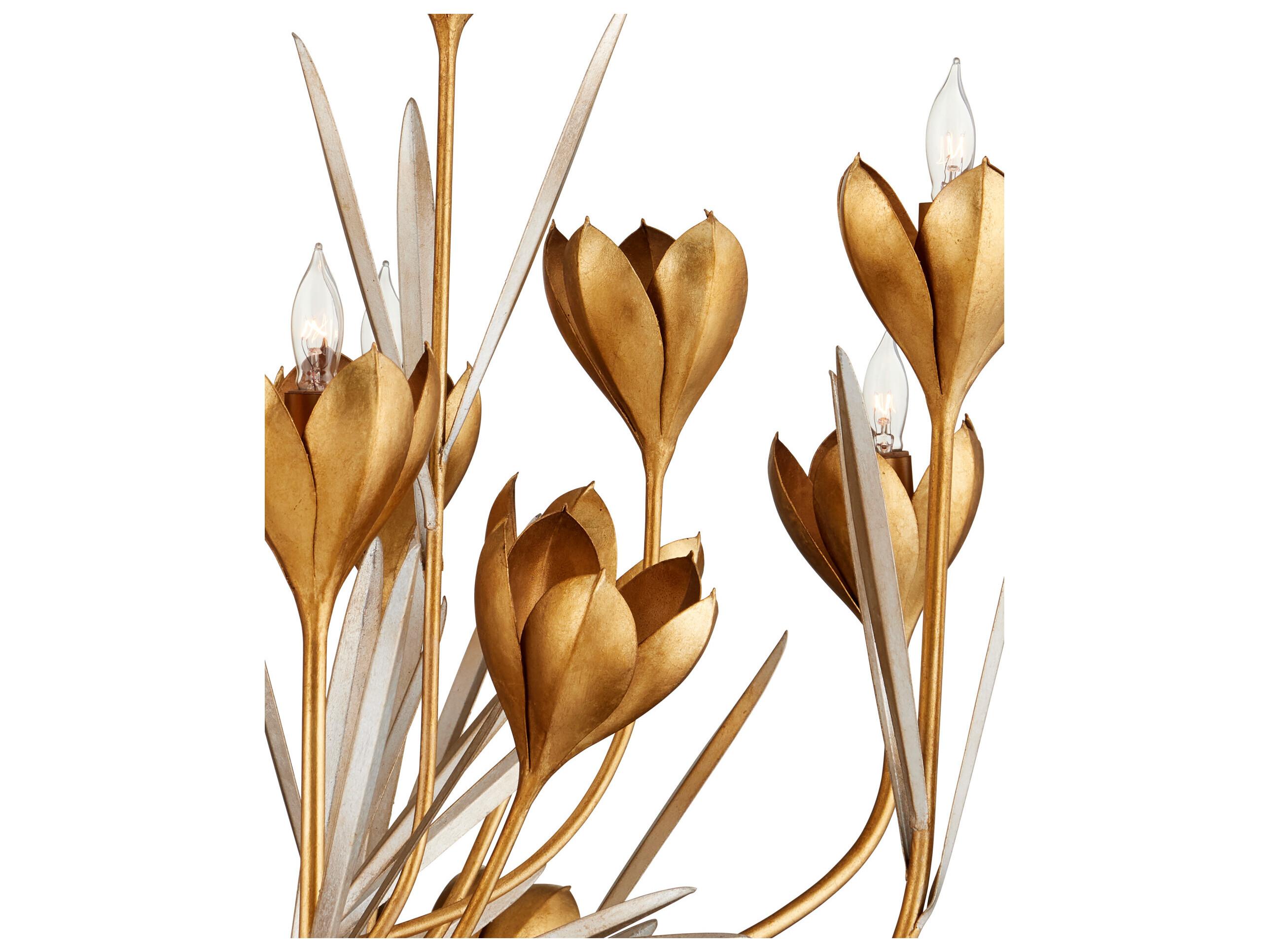 Currey & Company Hortensia 9-Light Gold Chandelier