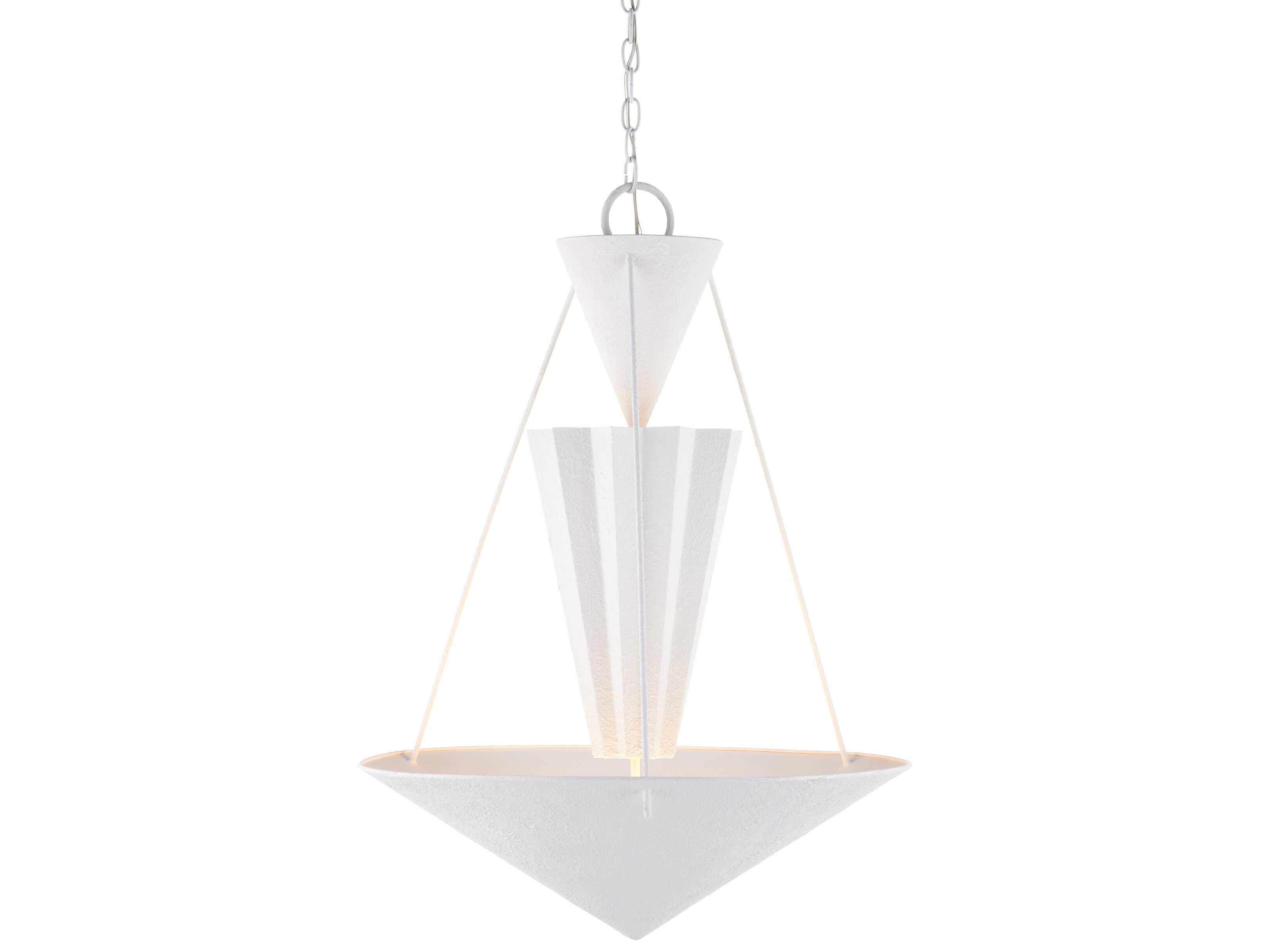 Currey & Company Empyrean 1-Light Yeso Blanco White Chandelier