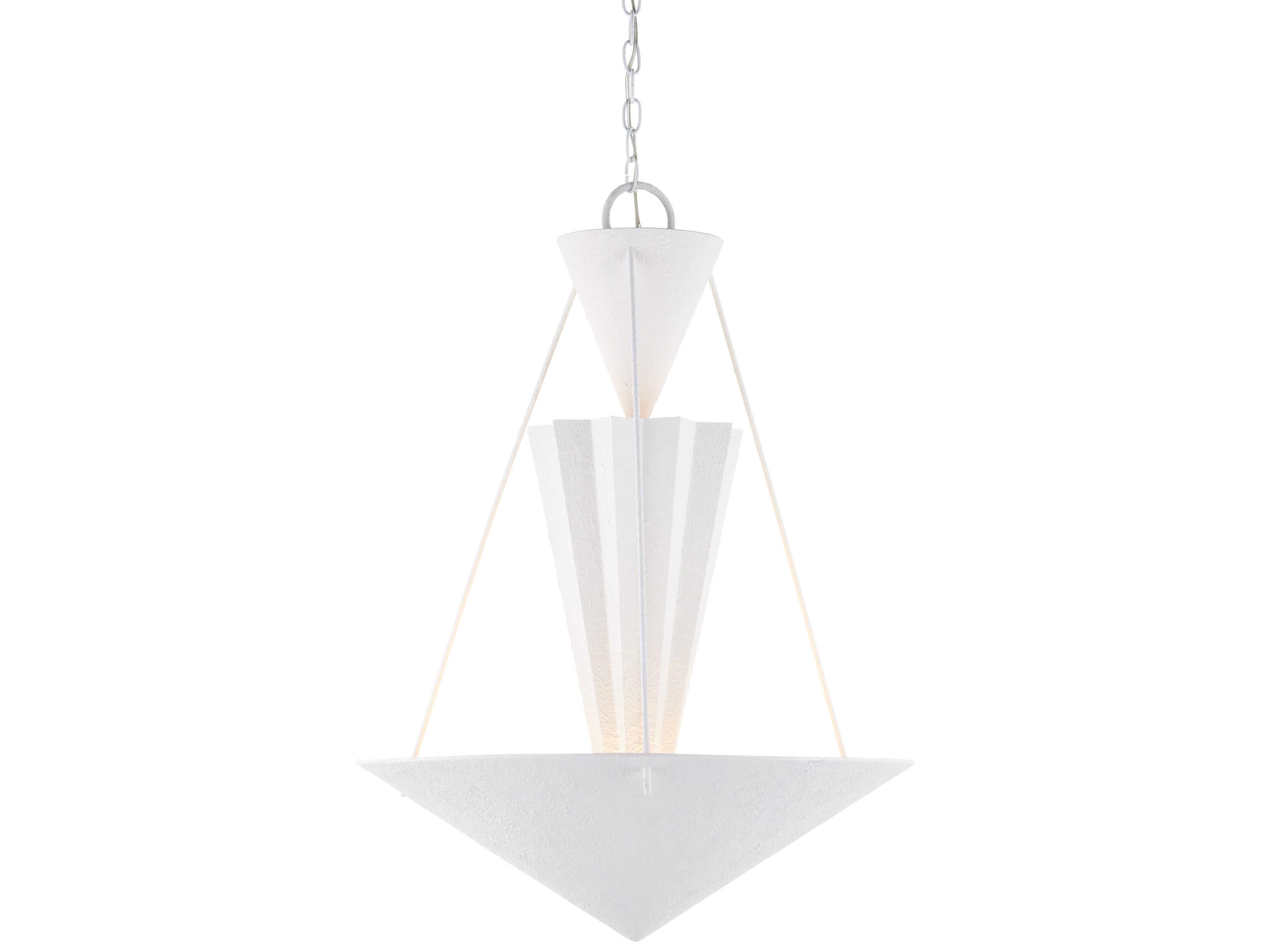 Currey & Company Empyrean 1-Light Yeso Blanco White Chandelier