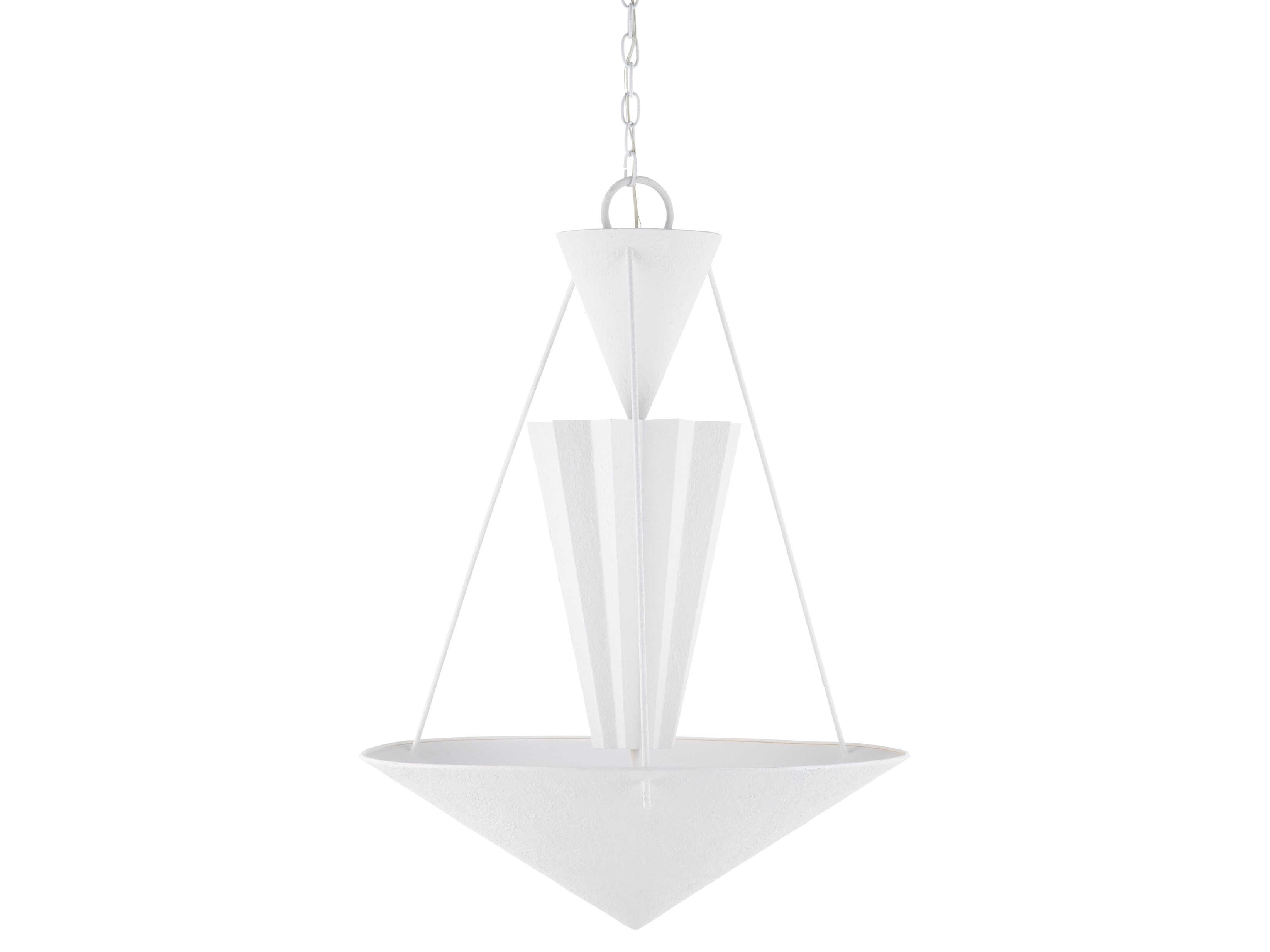 Currey & Company Empyrean 1-Light Yeso Blanco White Chandelier