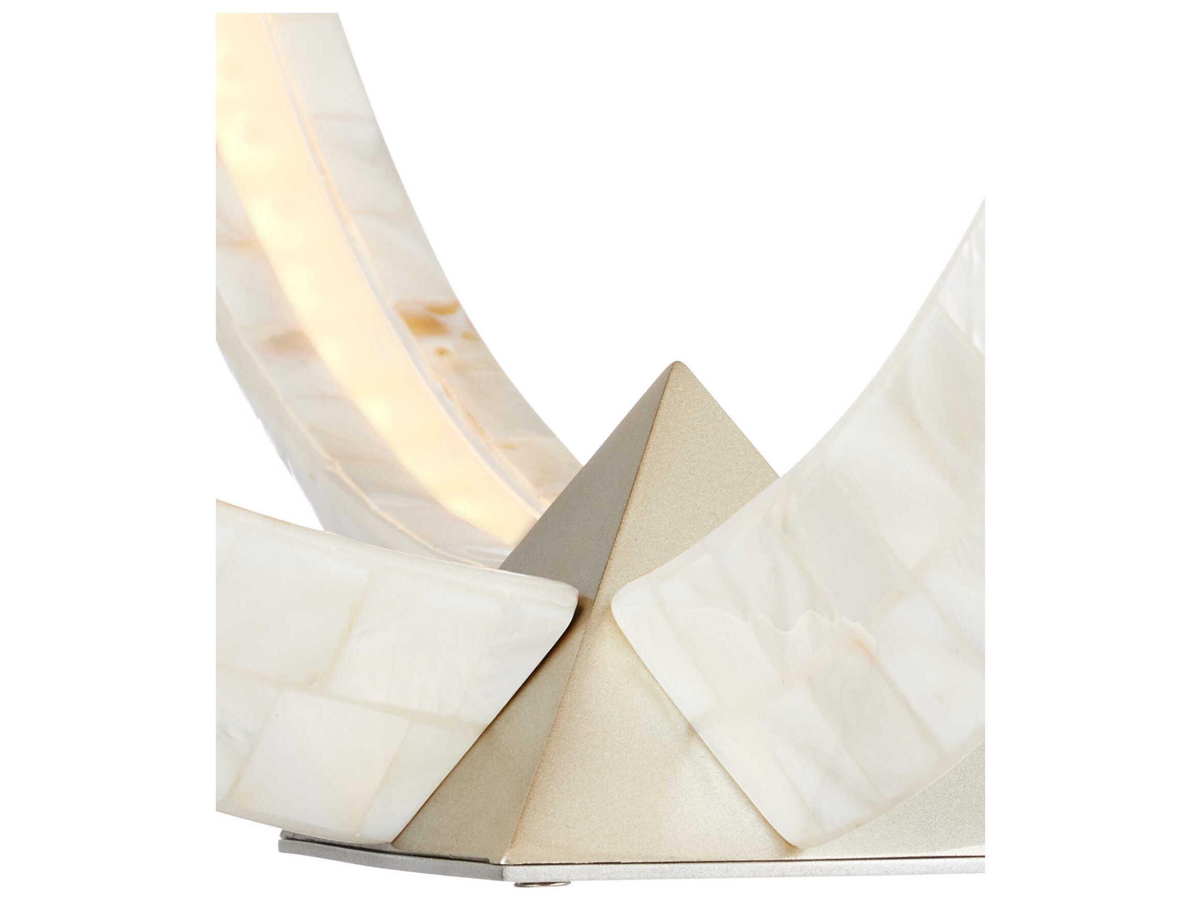 Currey & Company Arietta 4-Light Pearl Silver Globe Chandelier