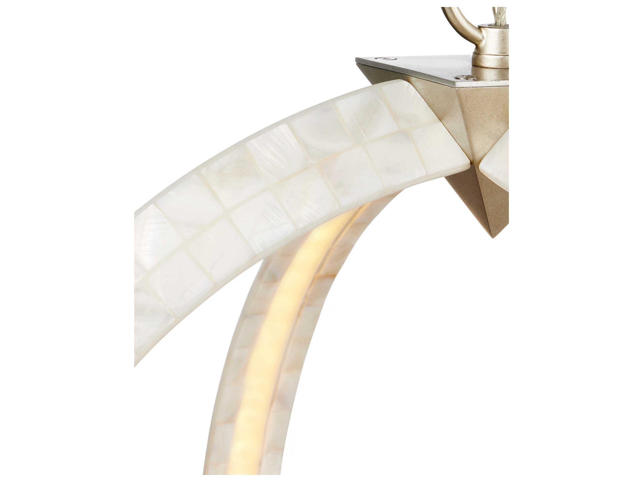 Currey & Company Arietta 4-Light Pearl Silver Globe Chandelier