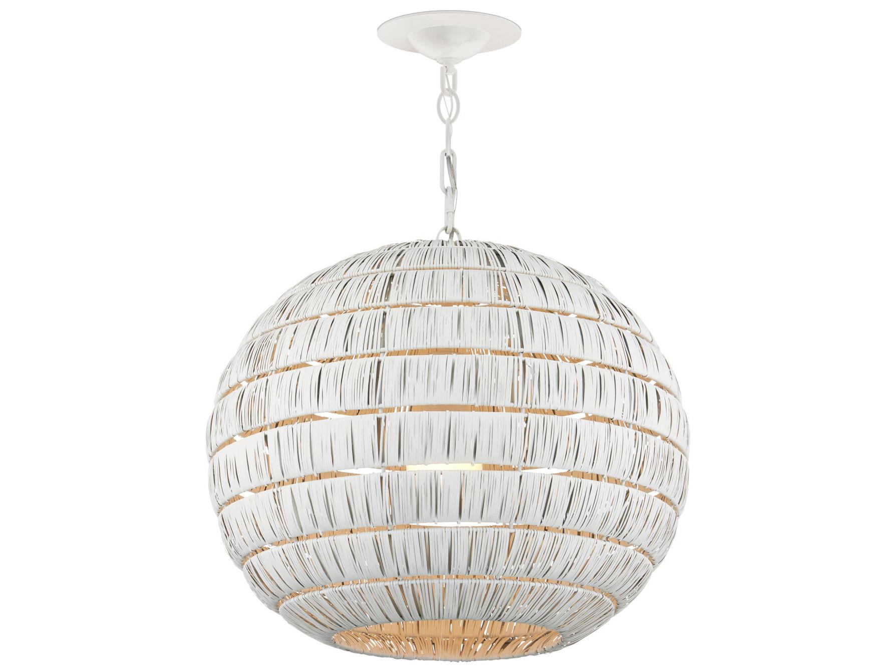 Currey & Company Panopolis 1-Light White Globe Pendant