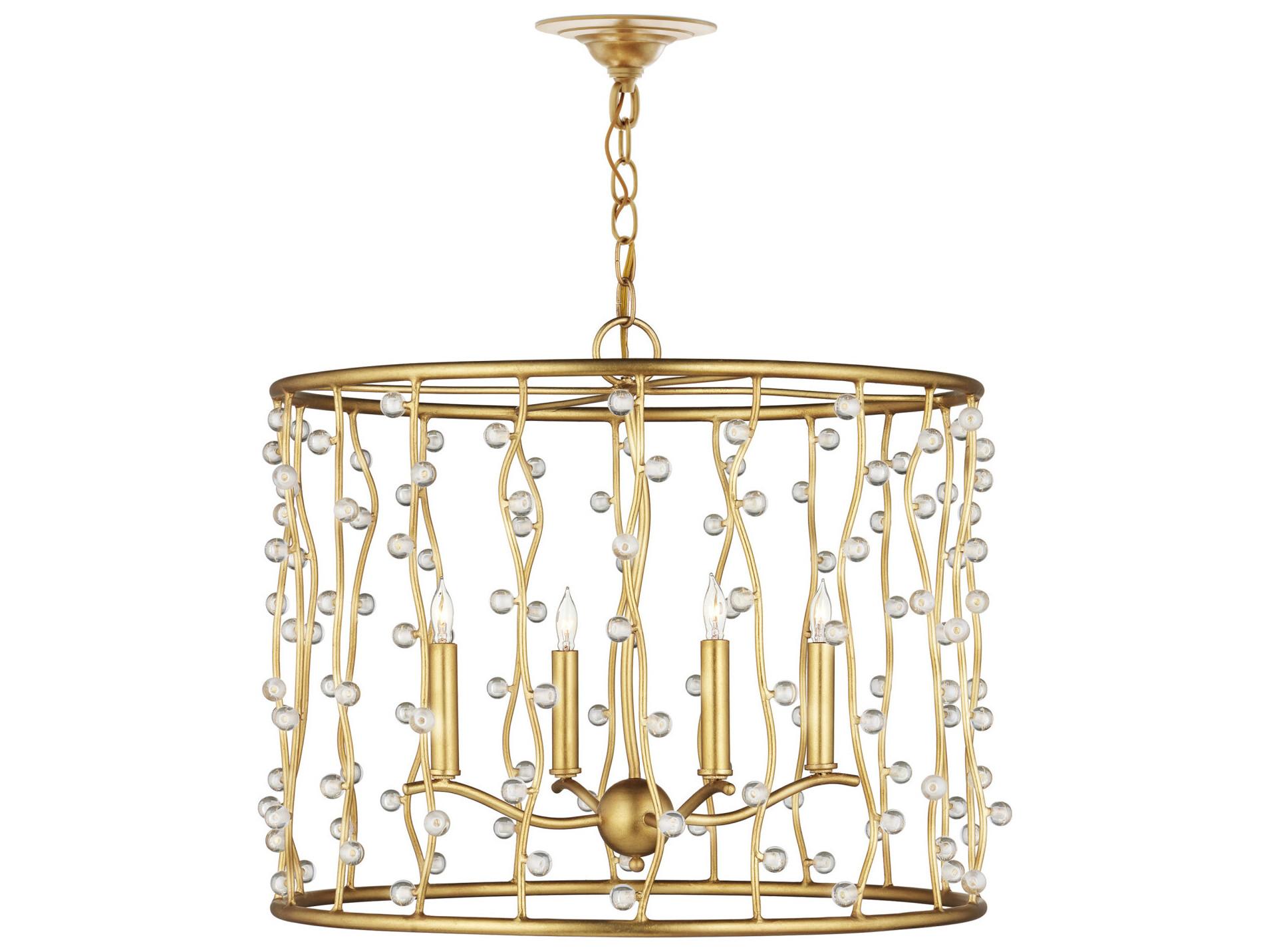 Currey & Company Adagio 4-Light Polished Gold Candelabra Chandelier
