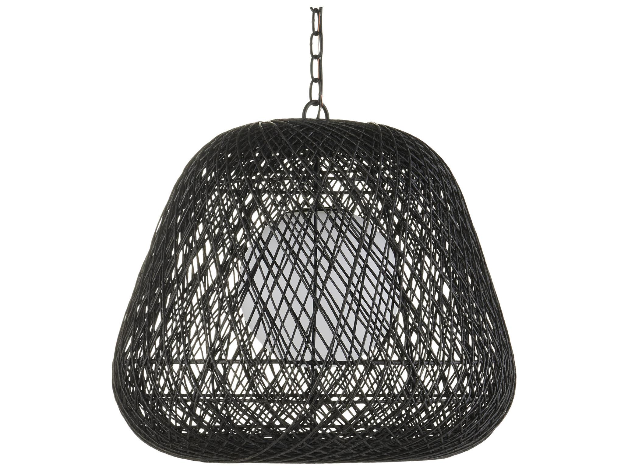 Currey & Company Osbert 1-Light Textured Black Pendant