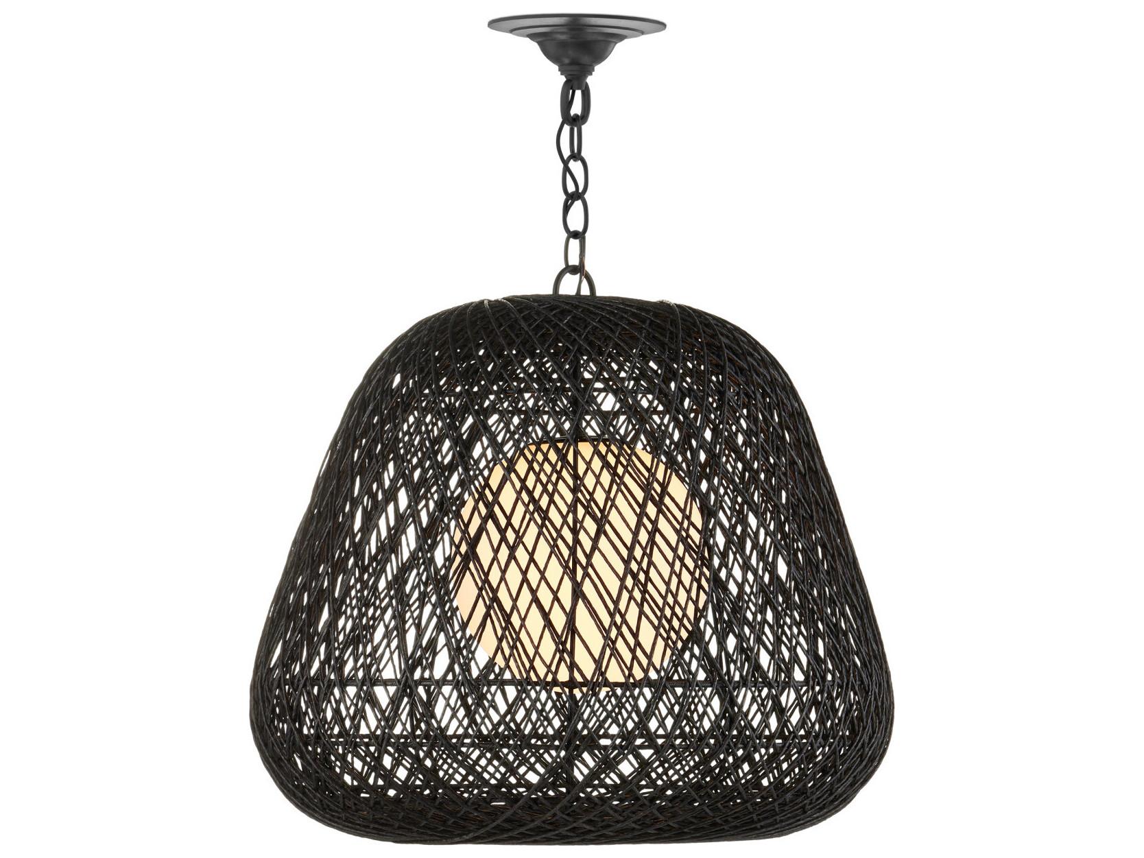 Currey & Company Osbert 1-Light Textured Black Pendant