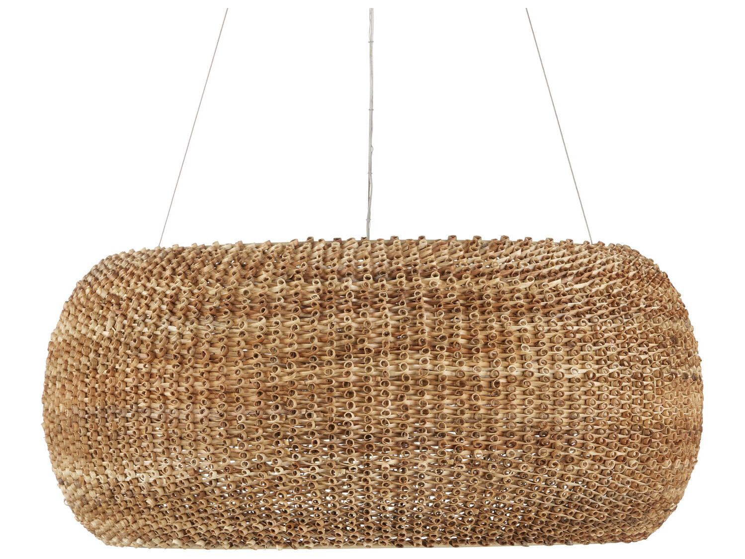 Currey & Company Boucle 6-Light Natural Beige Brown Chandelier