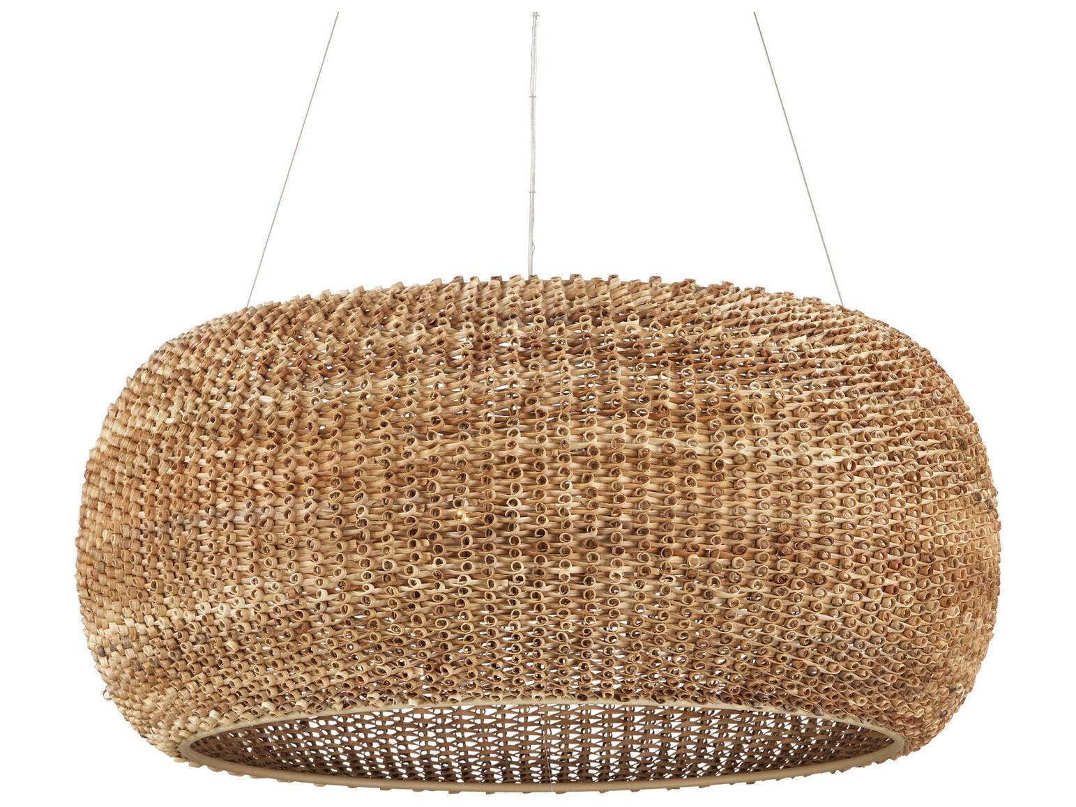 Currey & Company Boucle 6-Light Natural Beige Brown Chandelier