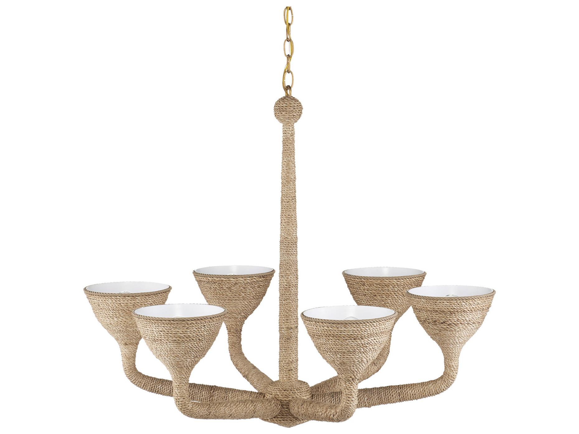 Currey & Company Marbella 6-Light Gold Chandelier