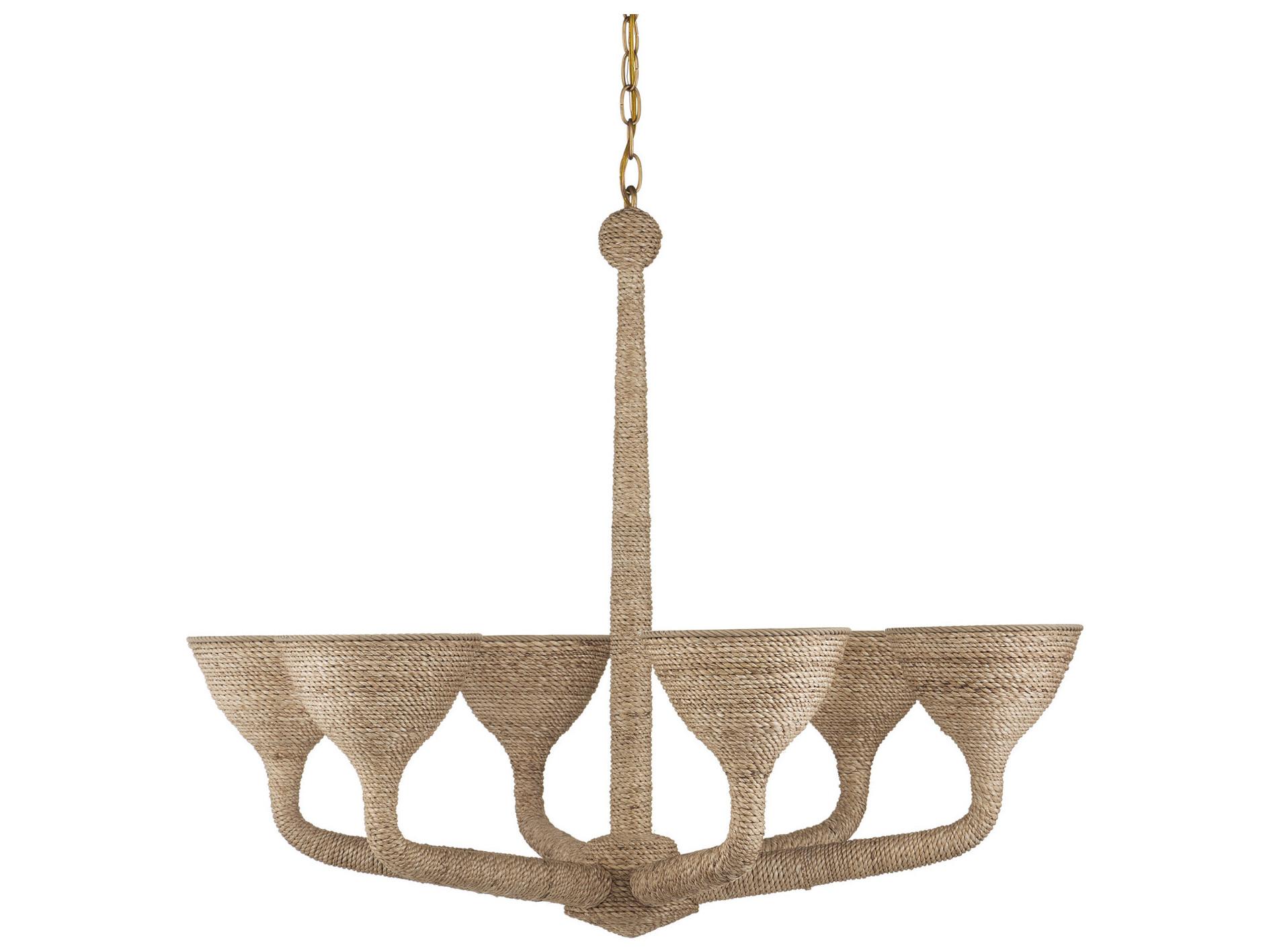 Currey & Company Marbella 6-Light Gold Chandelier