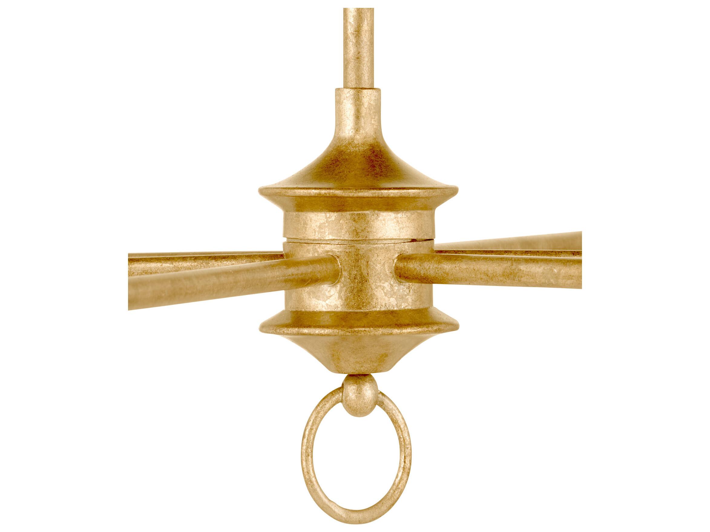 Currey & Company Nottaway 9-Light Satin Gold Candelabra Chandelier