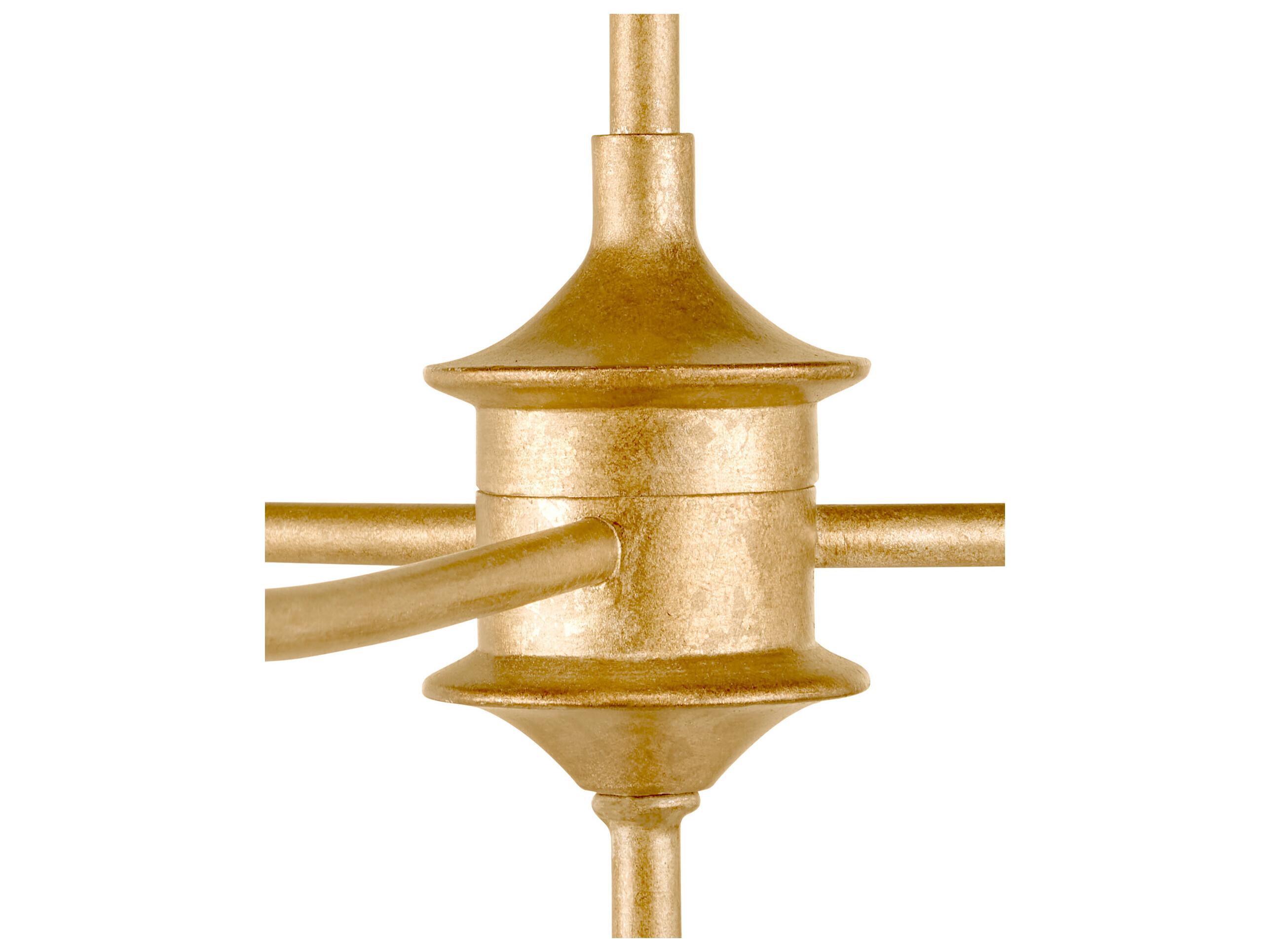 Currey & Company Nottaway 18-Light Satin Gold Candelabra Chandelier